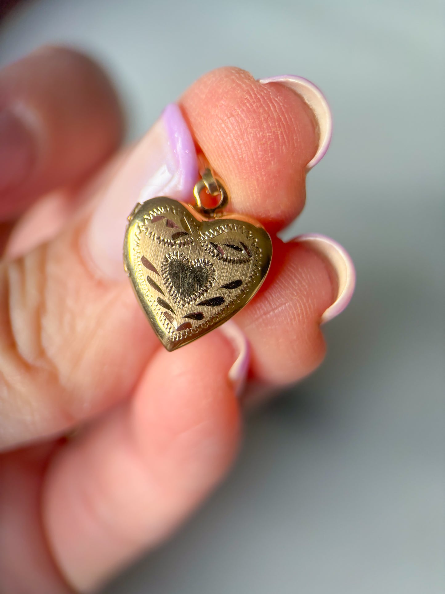 Vintage Heart Locket 14k Yellow Gold Charm