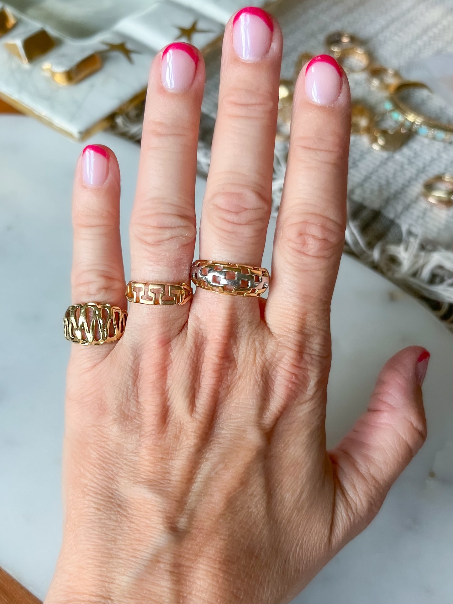 Vintage Wavy 14k Yellow Gold Ring