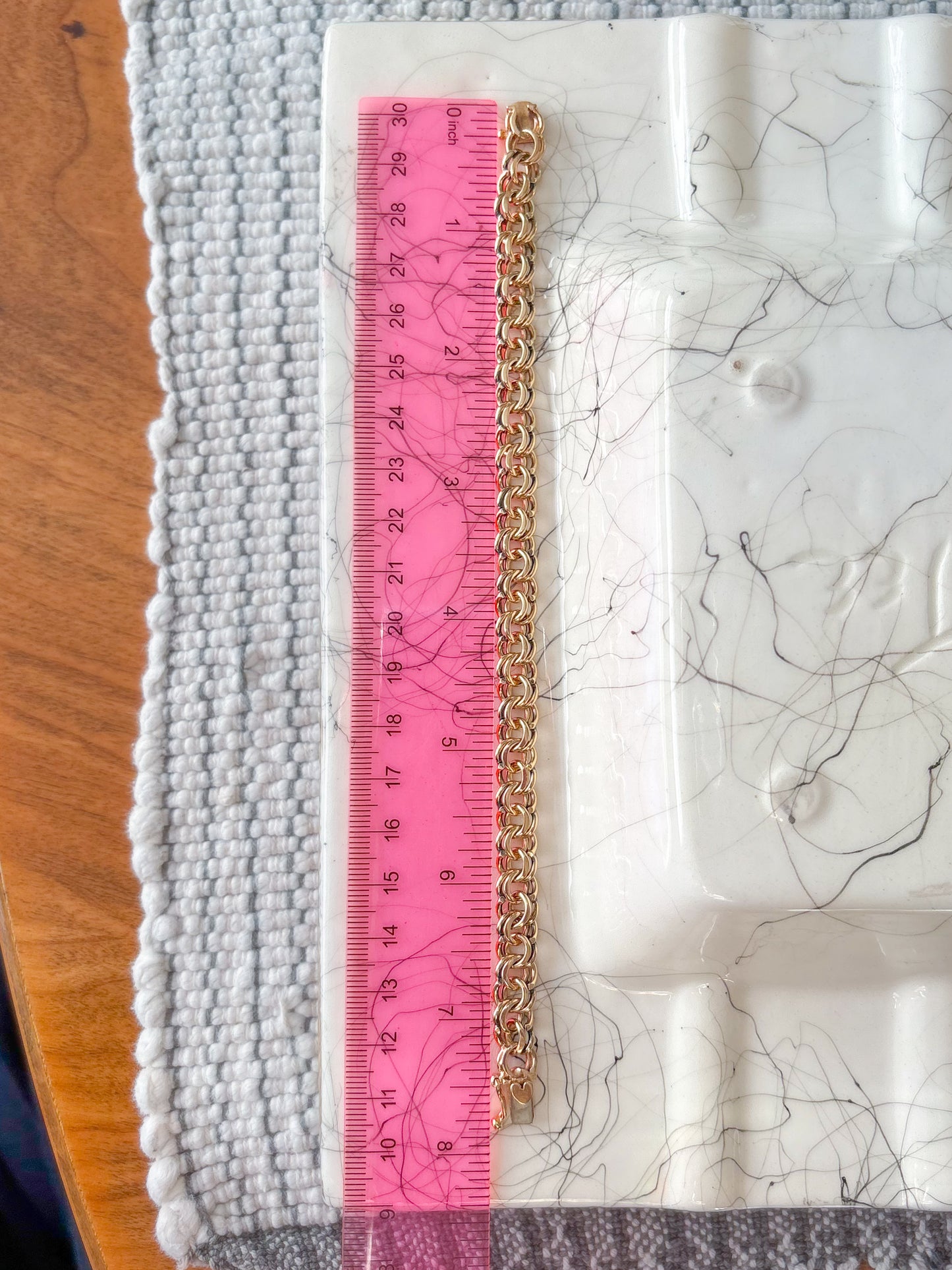 Vintage Round Multi Link 14k Yellow Gold 7.5 Inch Bracelet