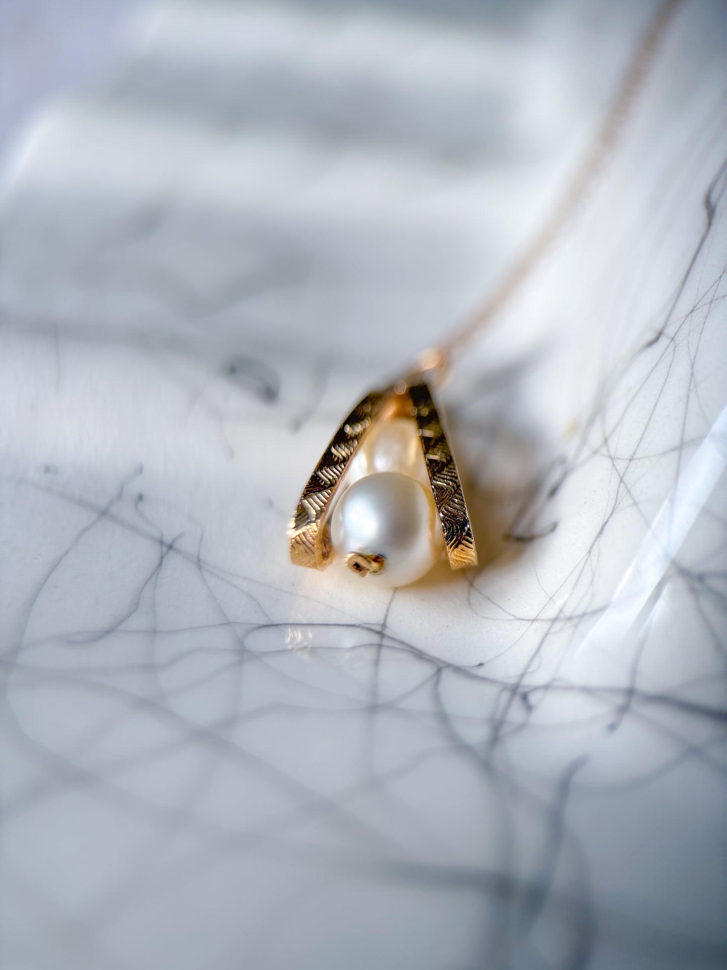 Vintage Pearl 14k Yellow Gold Charm
