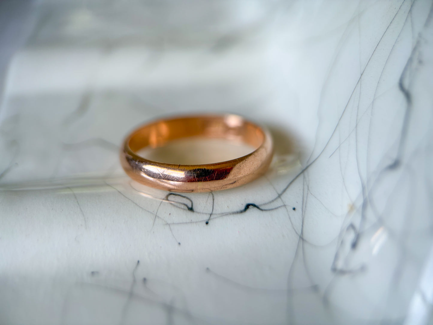 Vintage 14k Rose Gold Band, Circa 1930s