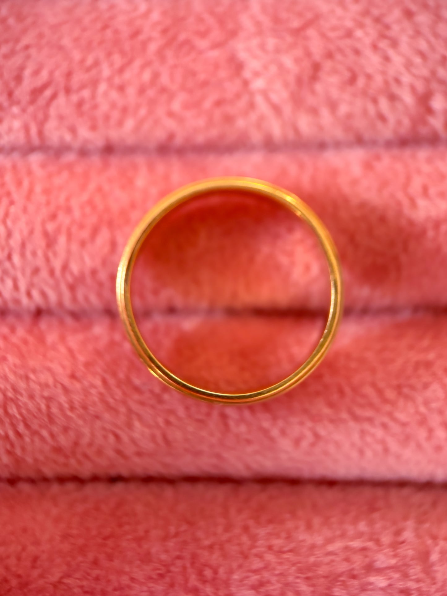 Vintage 14k Yellow Gold Ribbed Band Ring, Size 8