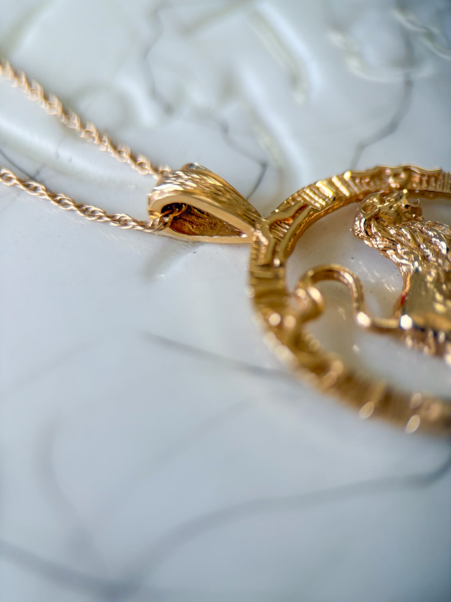 Vintage Leo Zodiac Sign 14k Yellow Gold Charm