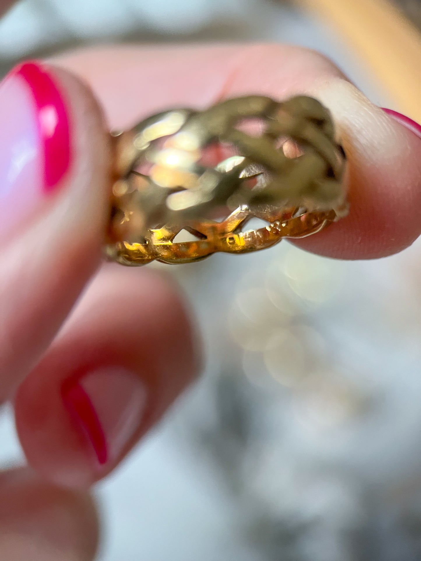 Vintage Braided 14k Yellow Gold Band