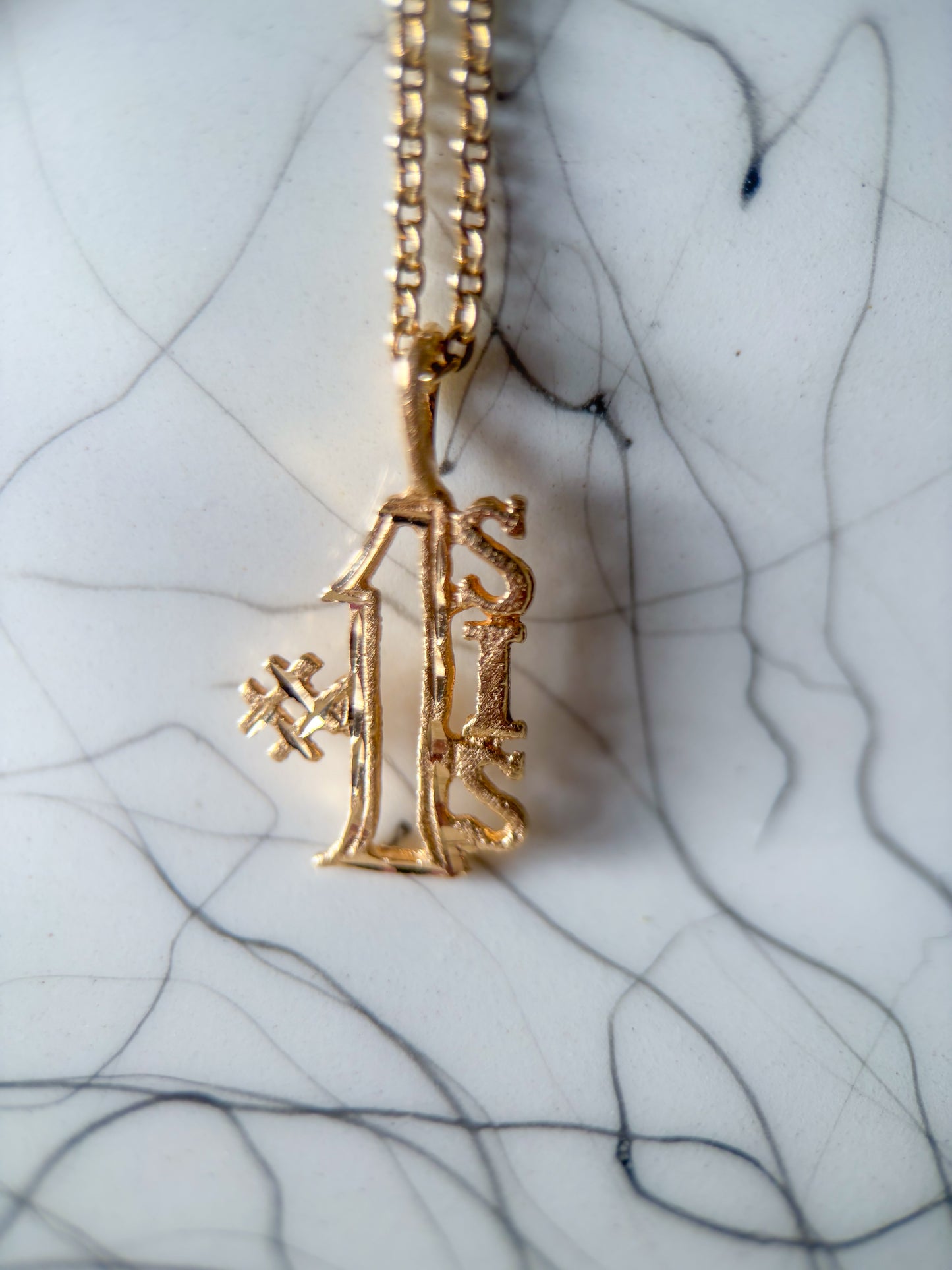 Vintage "#1 Sis" 14k Yellow Gold Charm