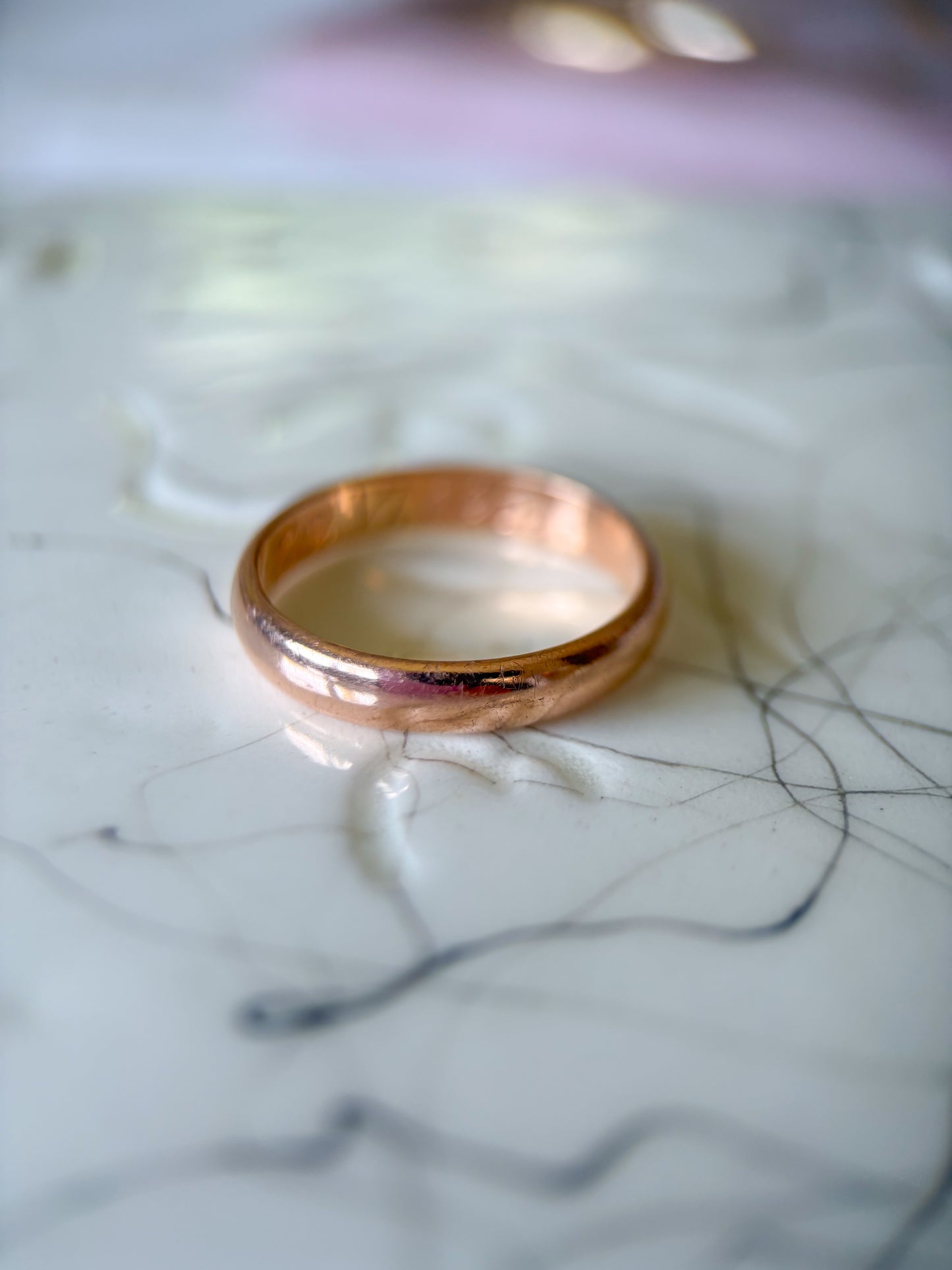 Vintage 14k Rose Gold Band, Circa 1930s