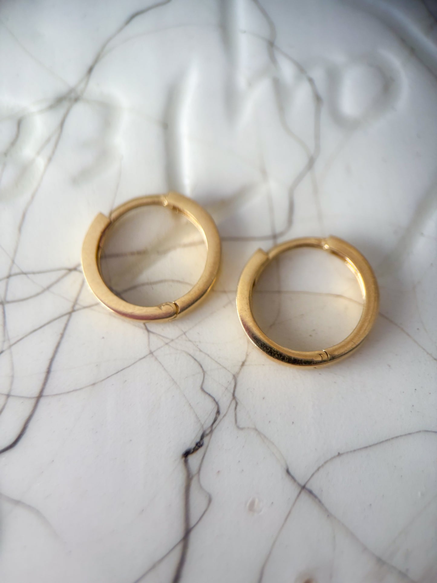 Vintage Small 14k Yellow Gold Huggies