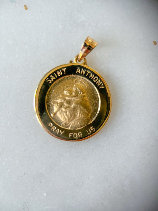 Saint Anthony 14k Yellow Gold Charm