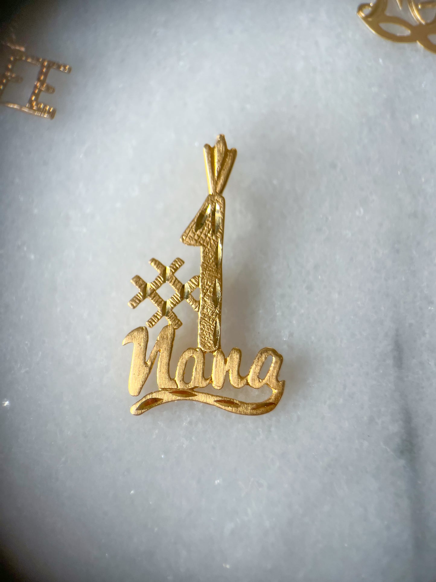 Various Vintage Charms "#1 Wife", "#1 Nana" 14k Yellow Gold Charms