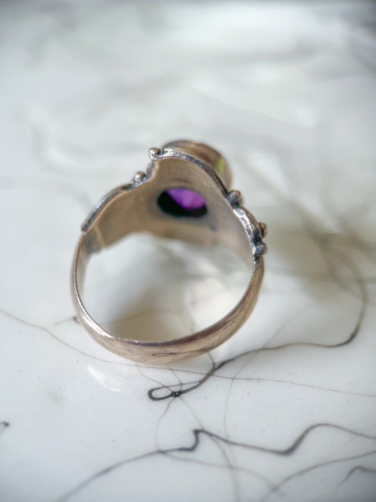Vintage Amethyst and Sterling Silver Ring