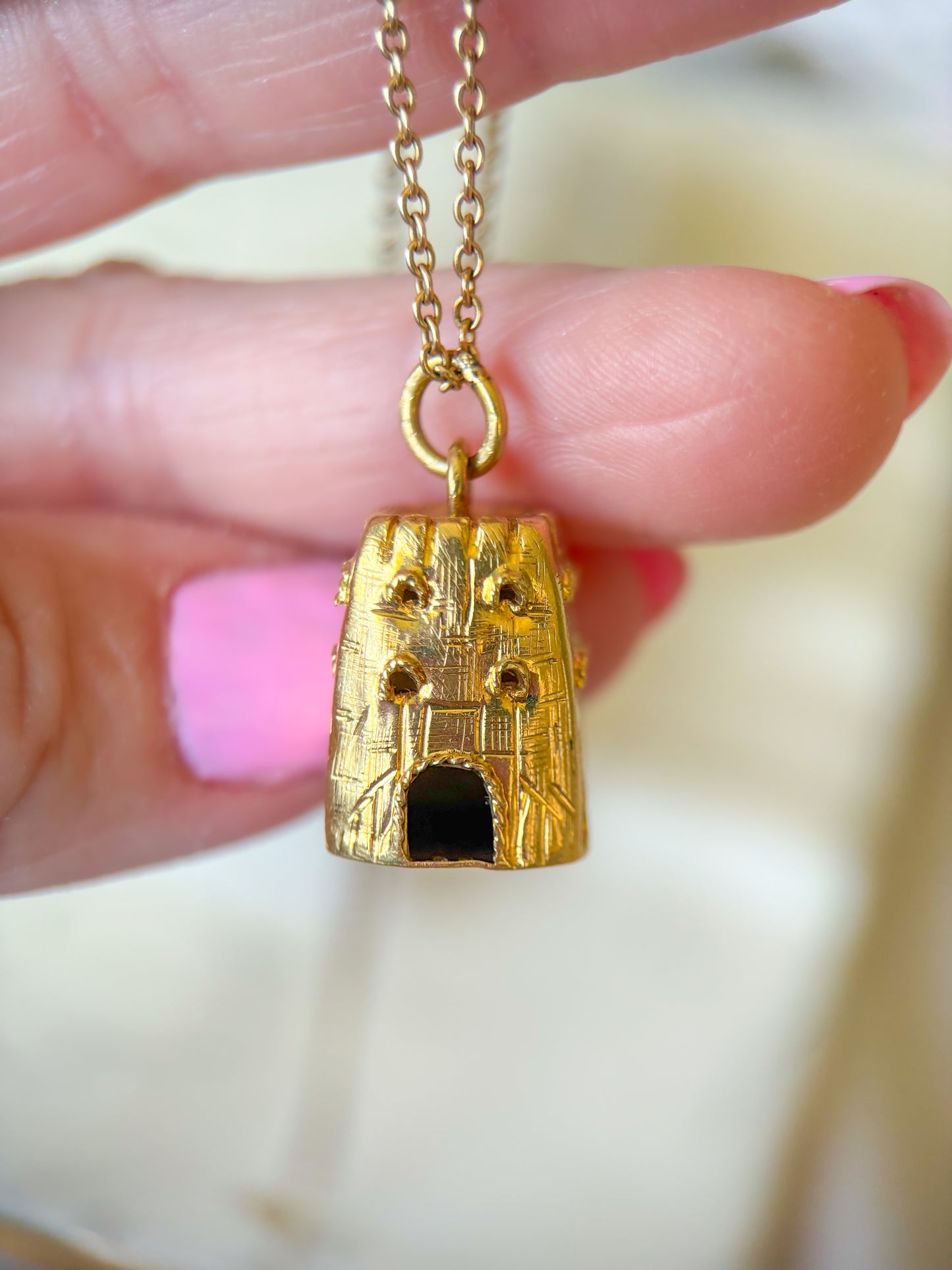Vintage Hut 14k Yellow Gold Charm, circa 1960's
