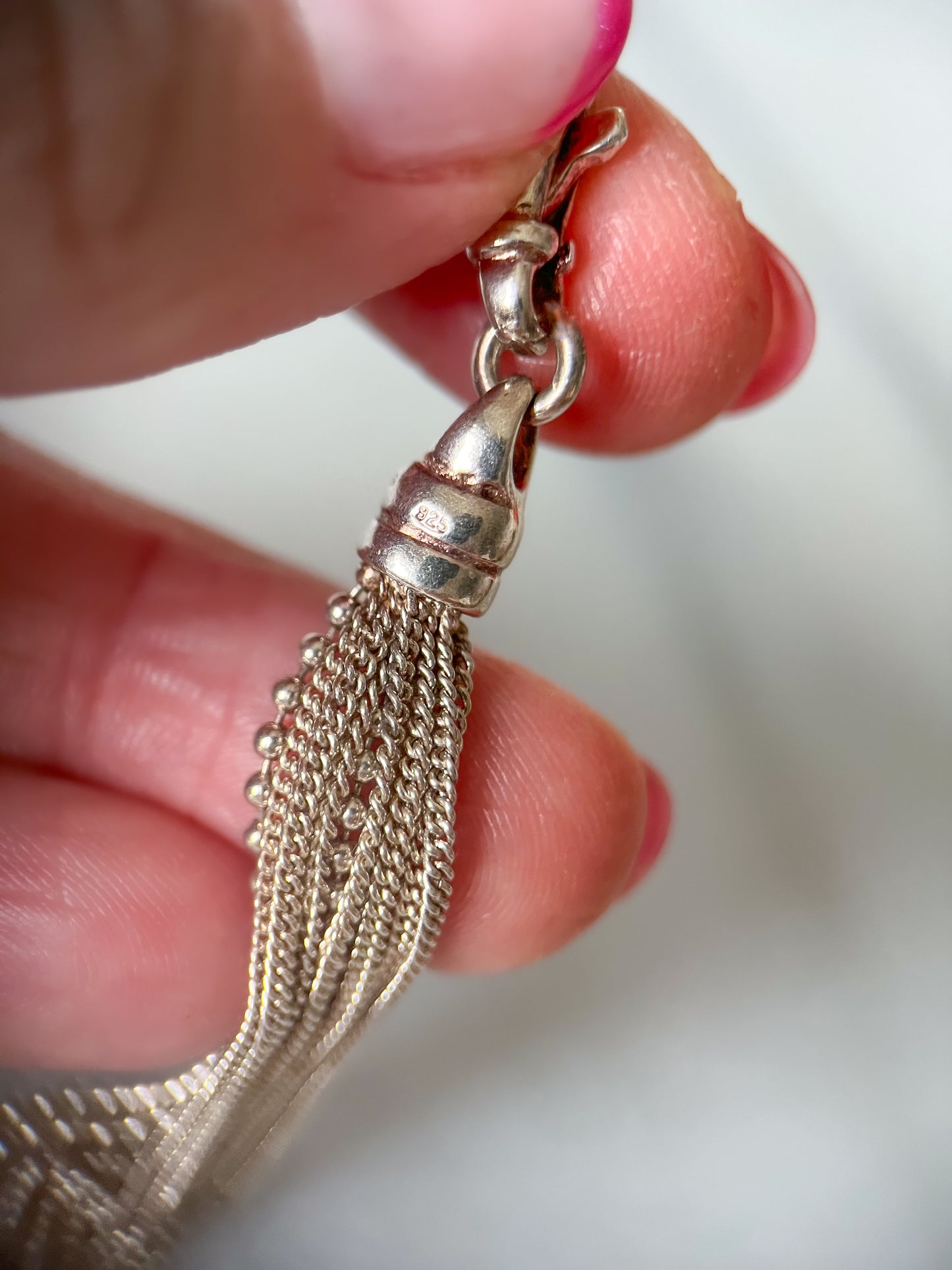 Vintage Sterling Silver Multiple Chain 7 Inch Bracelet, circa 1990s