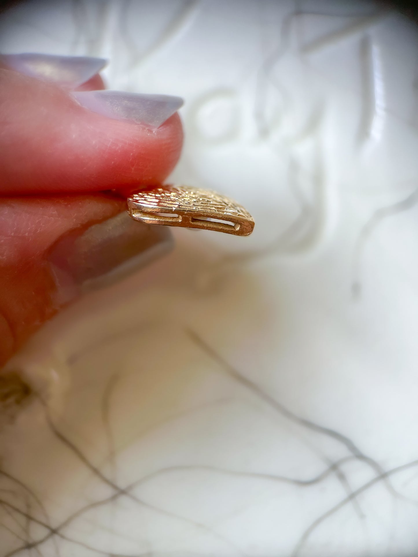 Vintage Pearl and 14k Yellow Gold Heart Charm