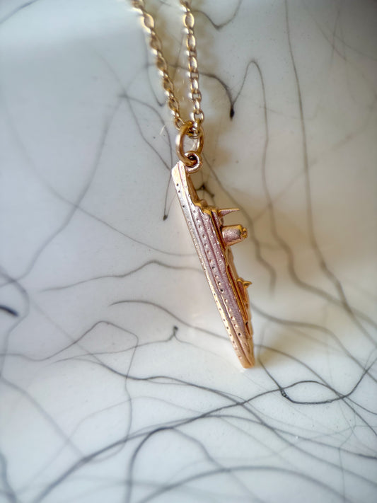 Vintage Ship 10k Yellow Gold Charm