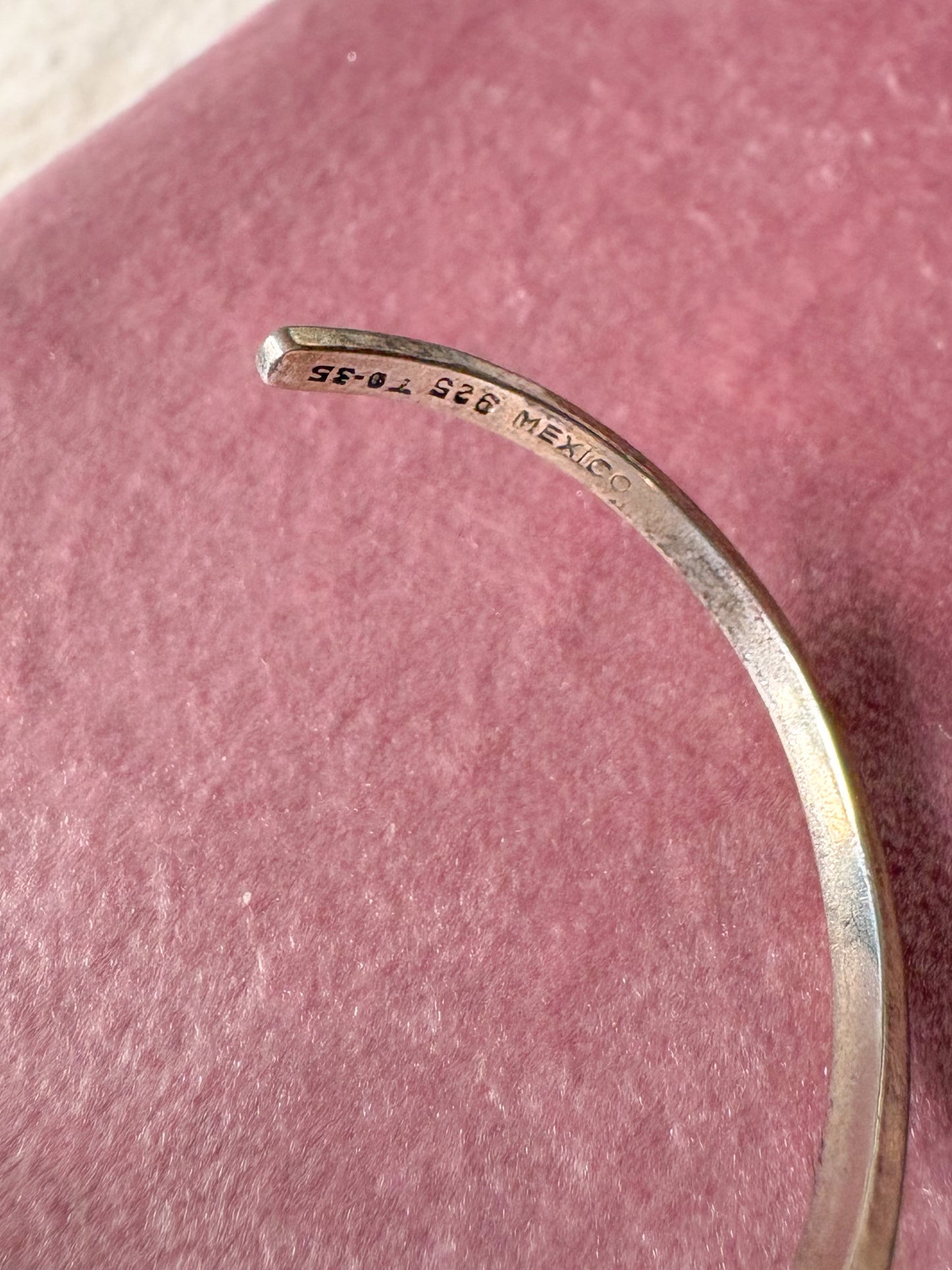 Vintage Open Bangle Sterling Silver Bracelet, circa 1990s