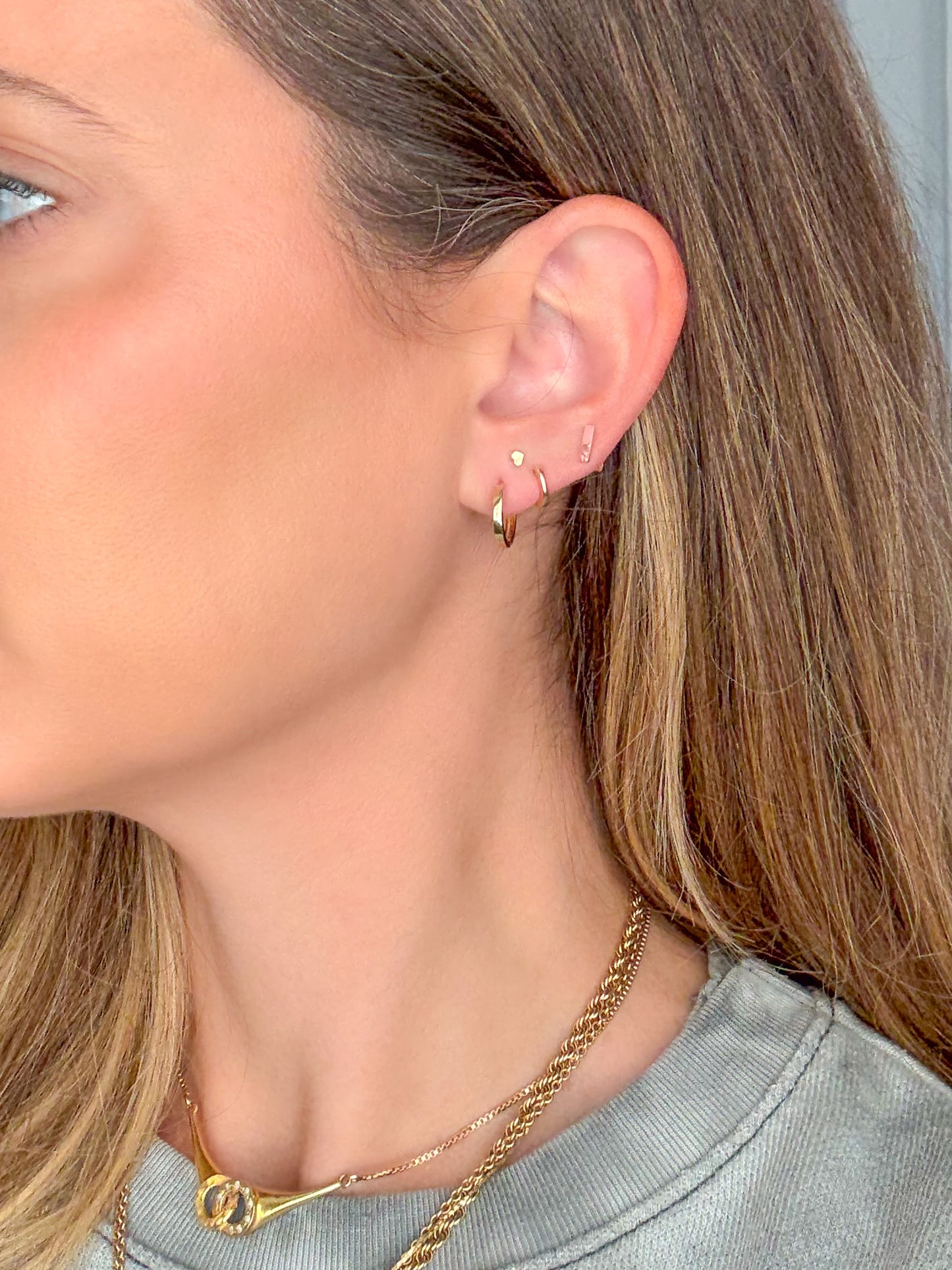 Vintage Small 14k Yellow Gold Huggies