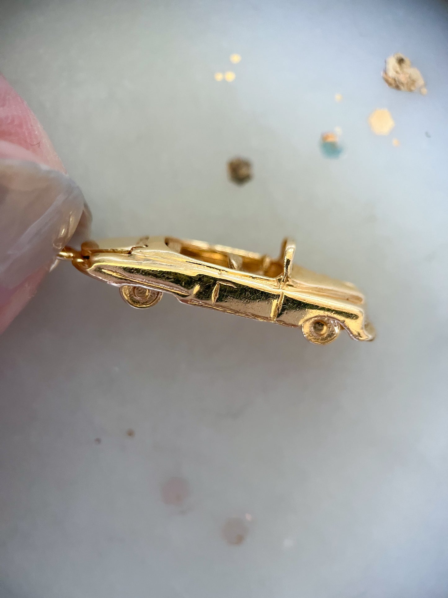 Vintage Convertible Car 14k Yellow Gold Charm