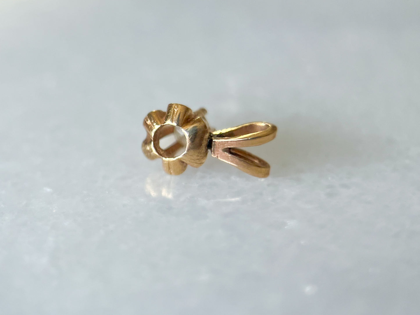 Vintage Natural Diamond Mini Charm 14k Yellow Gold Charm