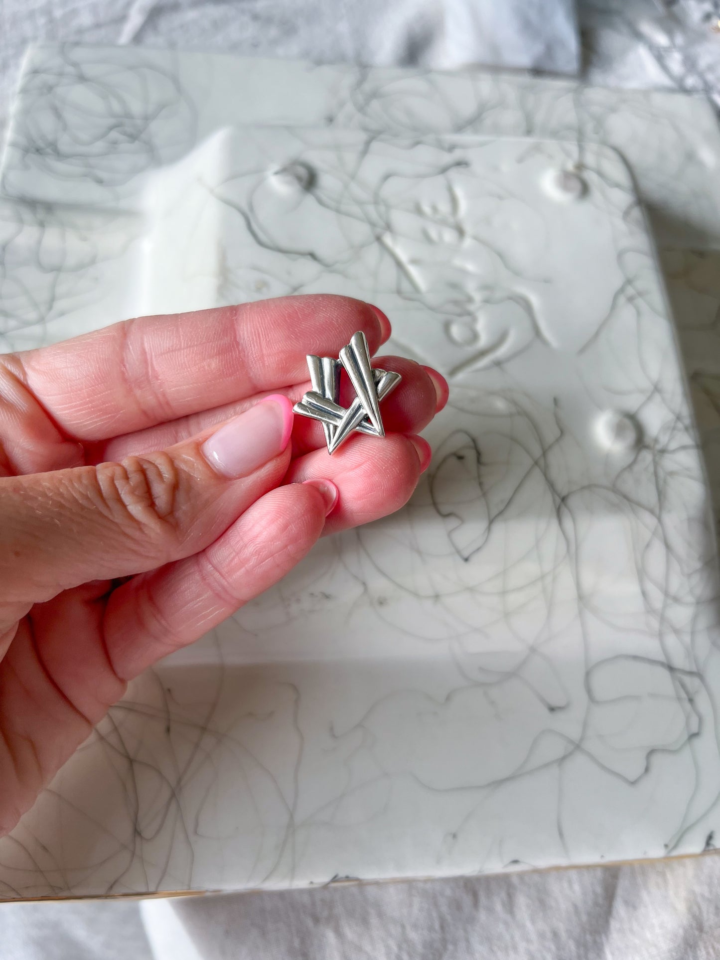Vintage Star of David Chunky Sterling Silver Charm