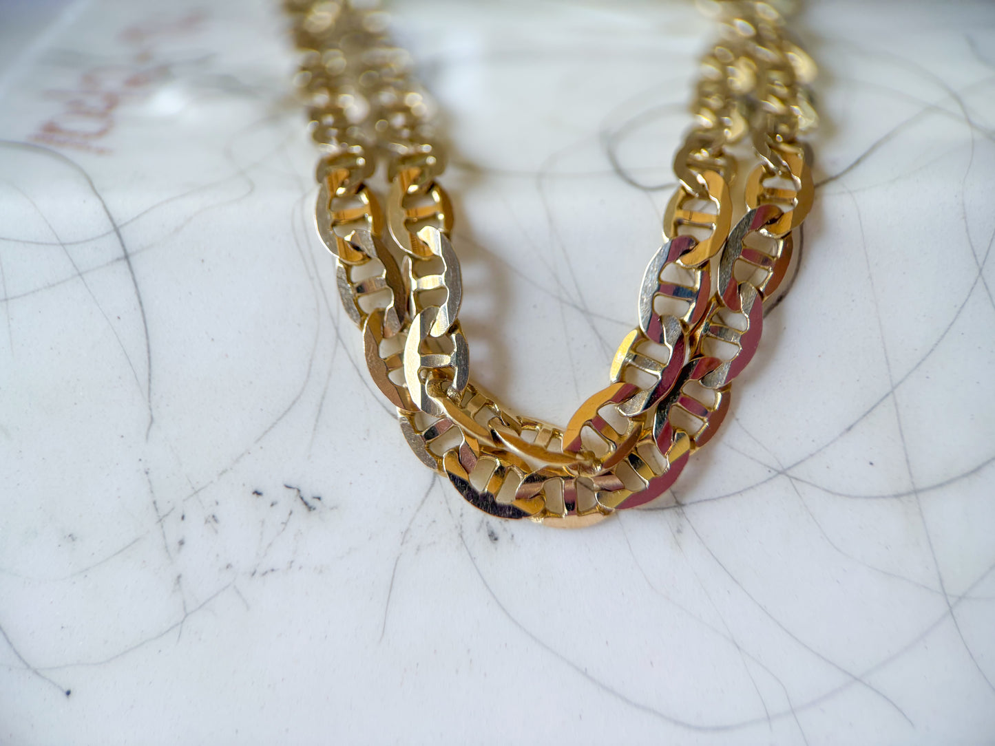 Vintage Mariner 14k Yellow Gold Chain 19 Inch Necklace