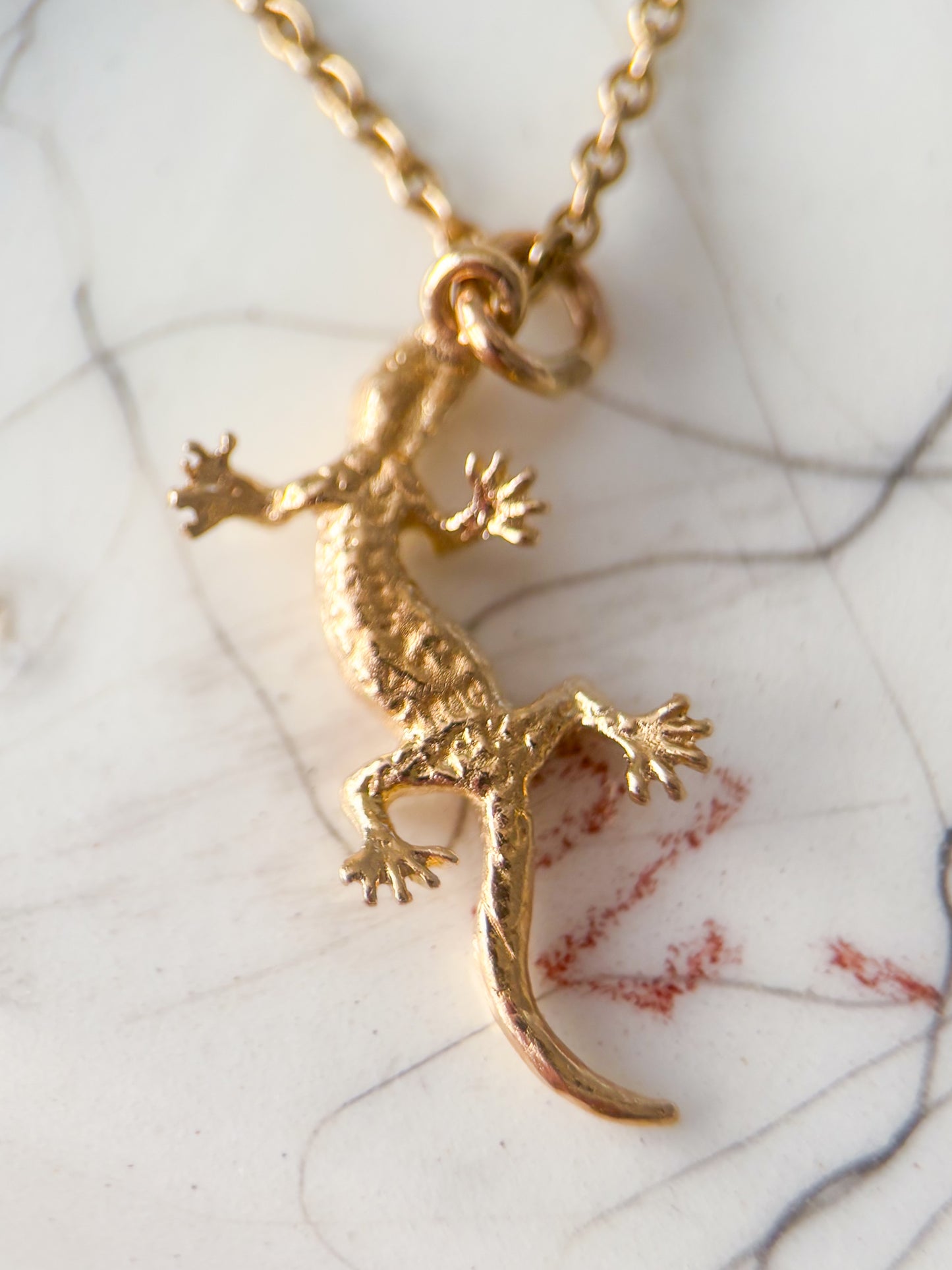 Vintage Lizard 14k Yellow Gold Charm