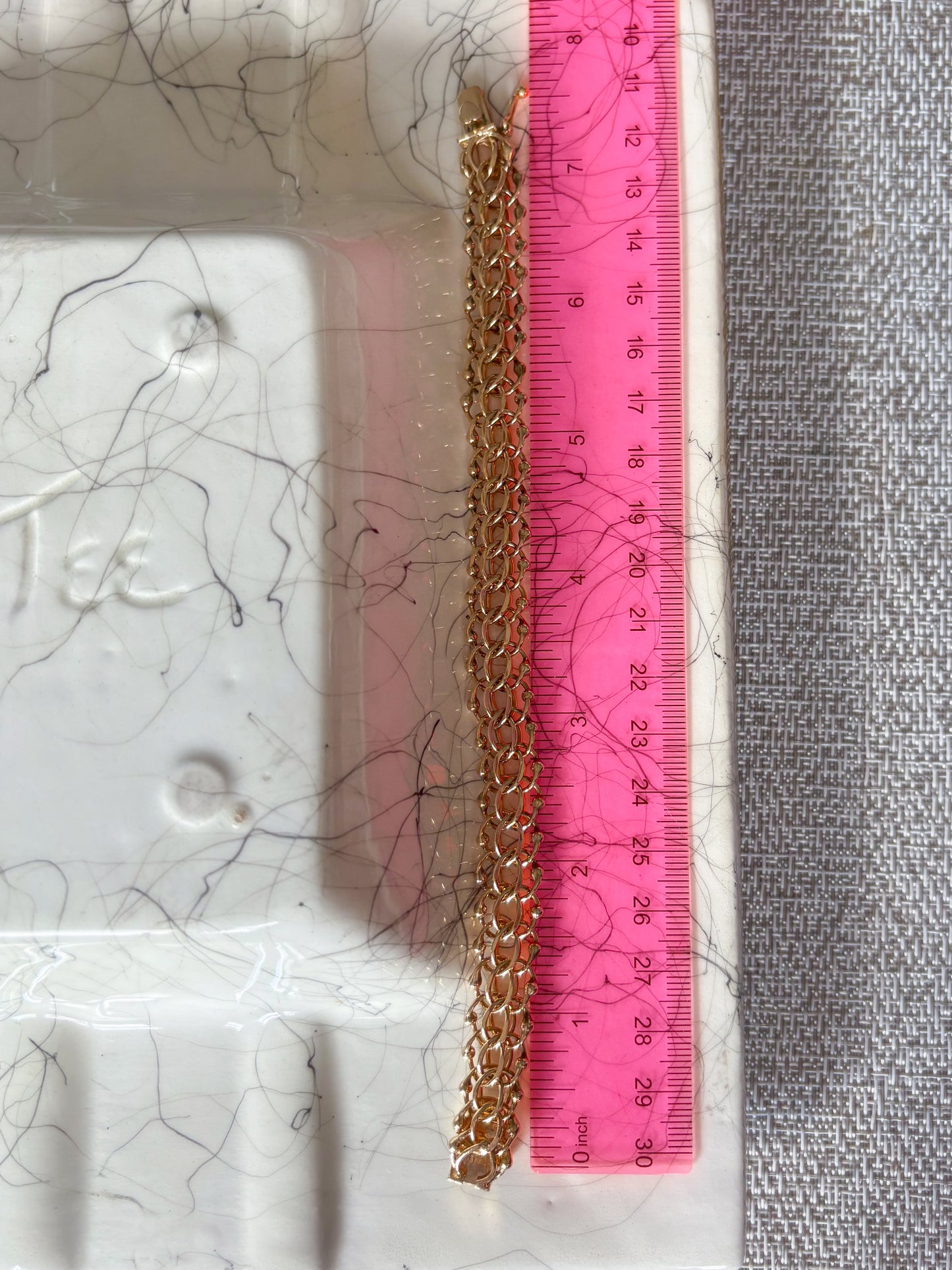 Vintage Chunky Round Multi Link 14k Yellow Gold 7.25 Inch Bracelet