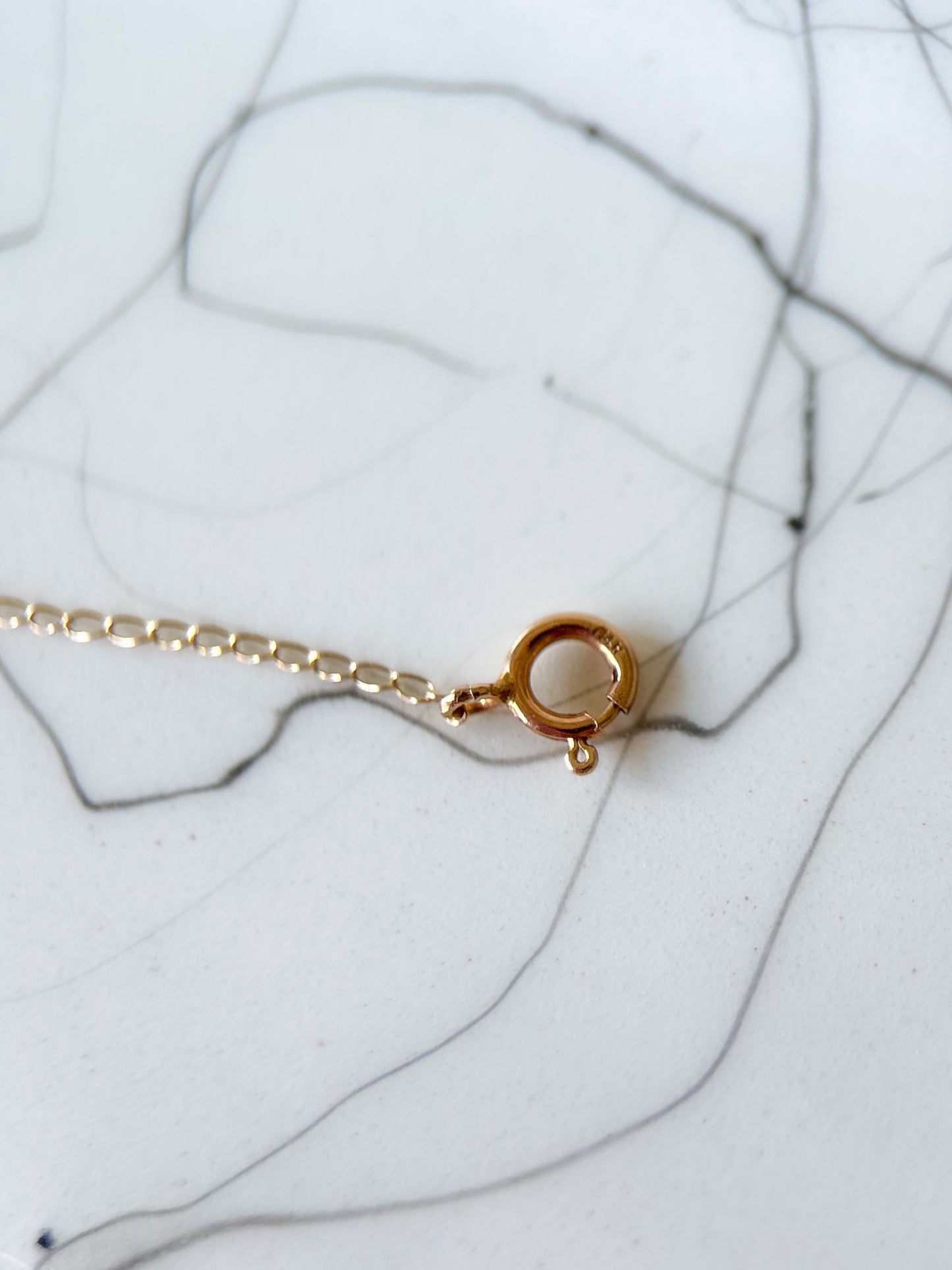 Vintage Natural Pearl Chain 14k Yellow Gold 7 Inch Bracelet
