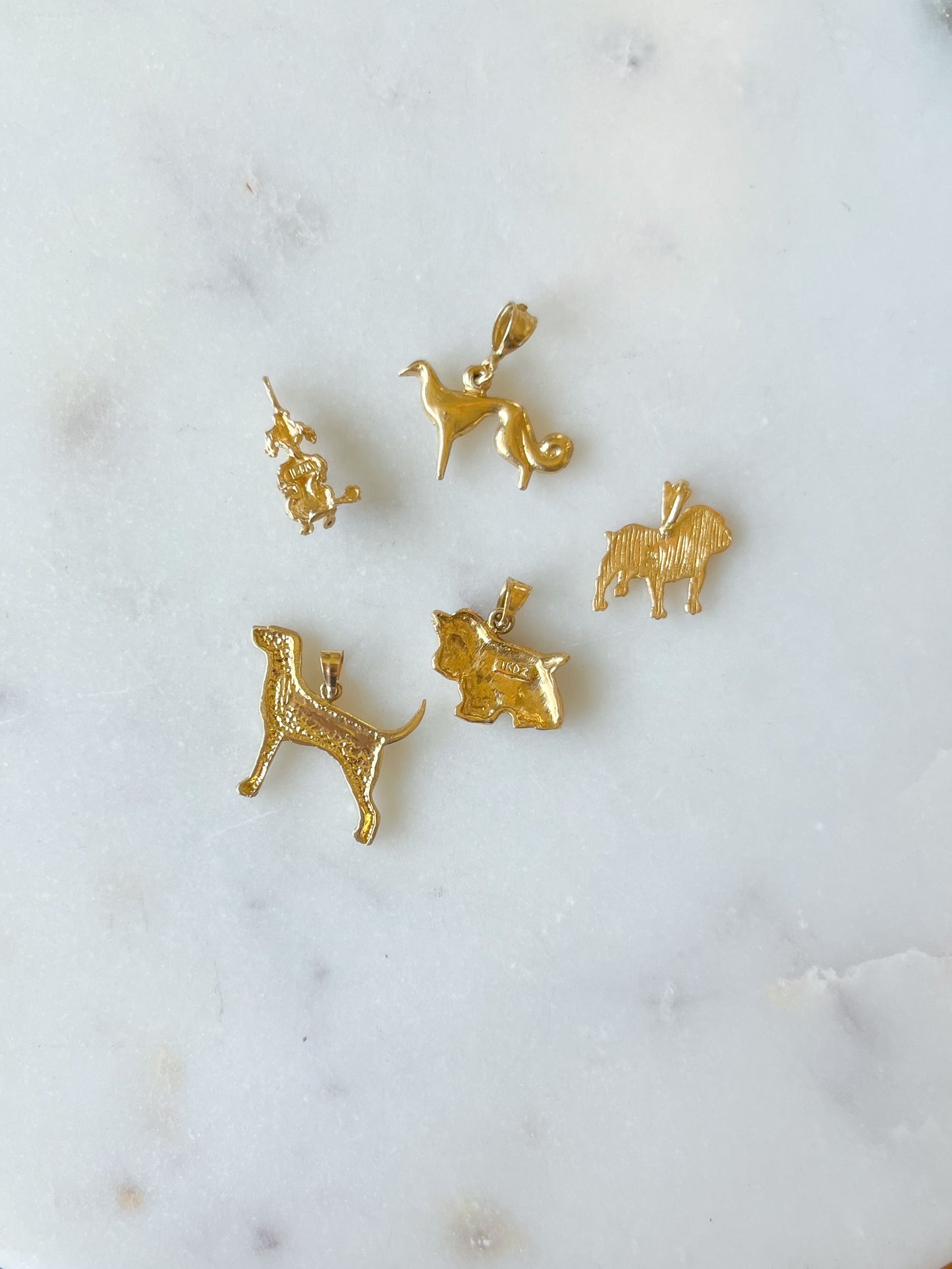 Vintage Poodle 14k Yellow Gold Dog Charm