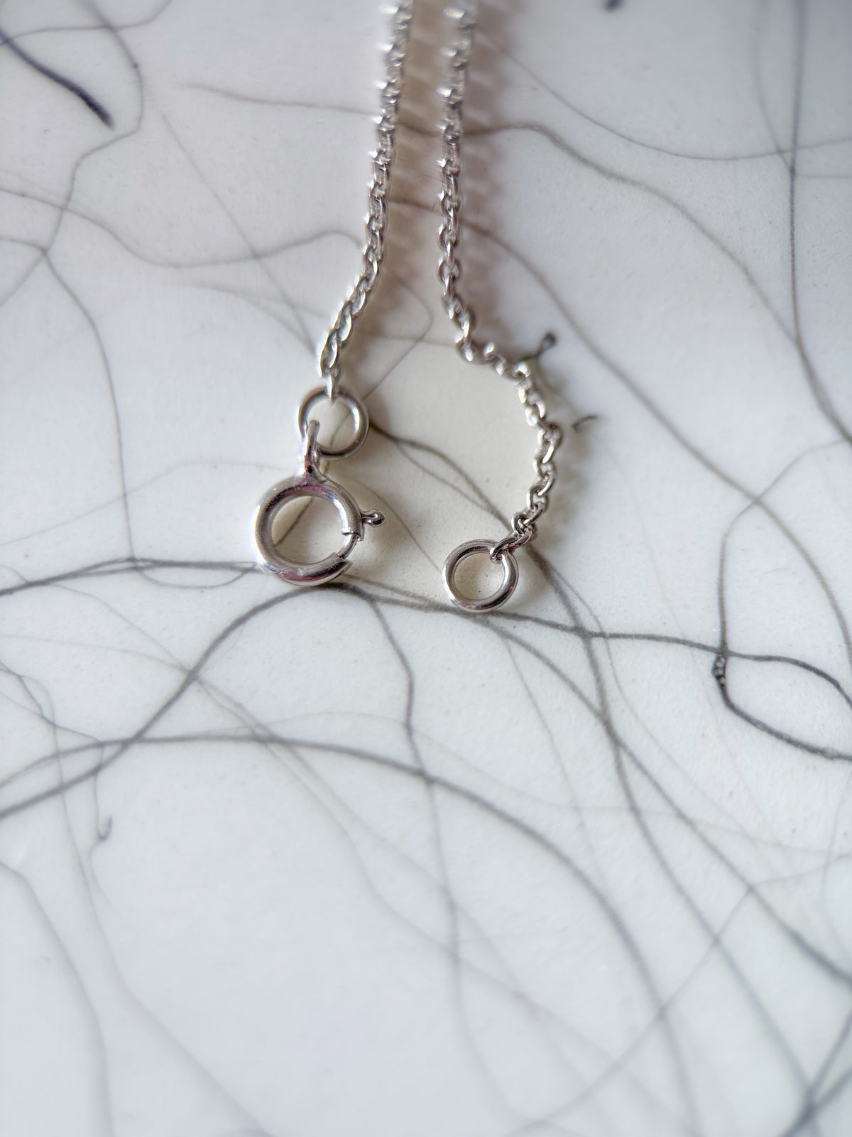Lab Grown Diamond Halo Charm on Chain with 14k White Gold