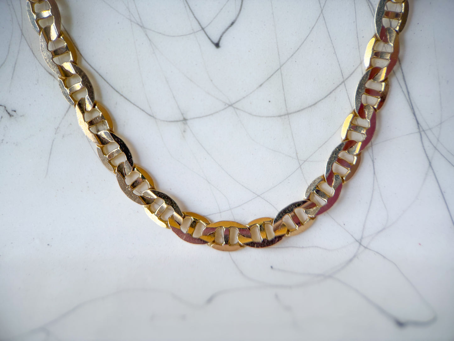 Vintage Mariner 14k Yellow Gold Chain 19 Inch Necklace