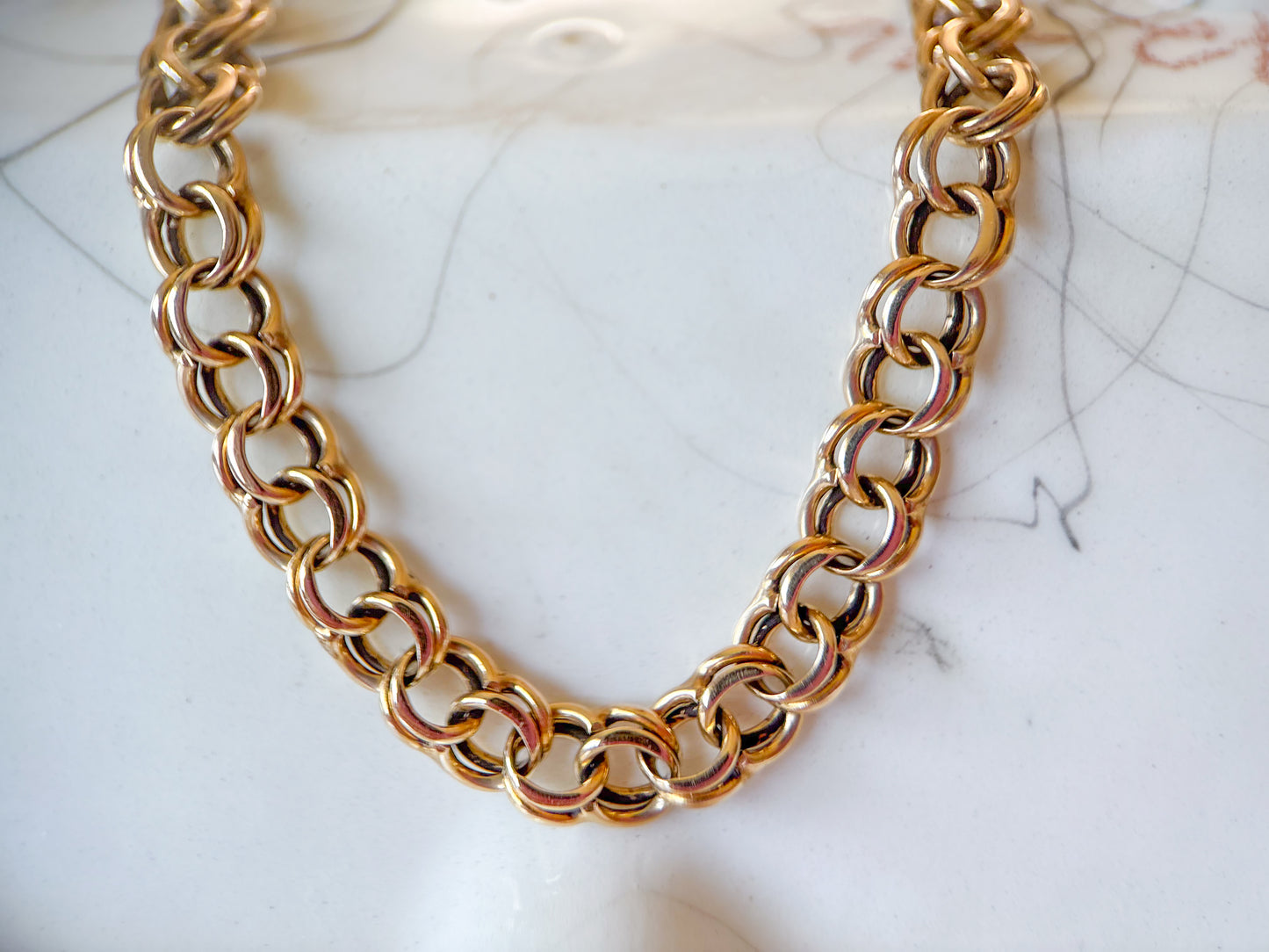 Vintage Multi Link Cable 4k Yellow Gold Chain 20.5 Inch Necklace