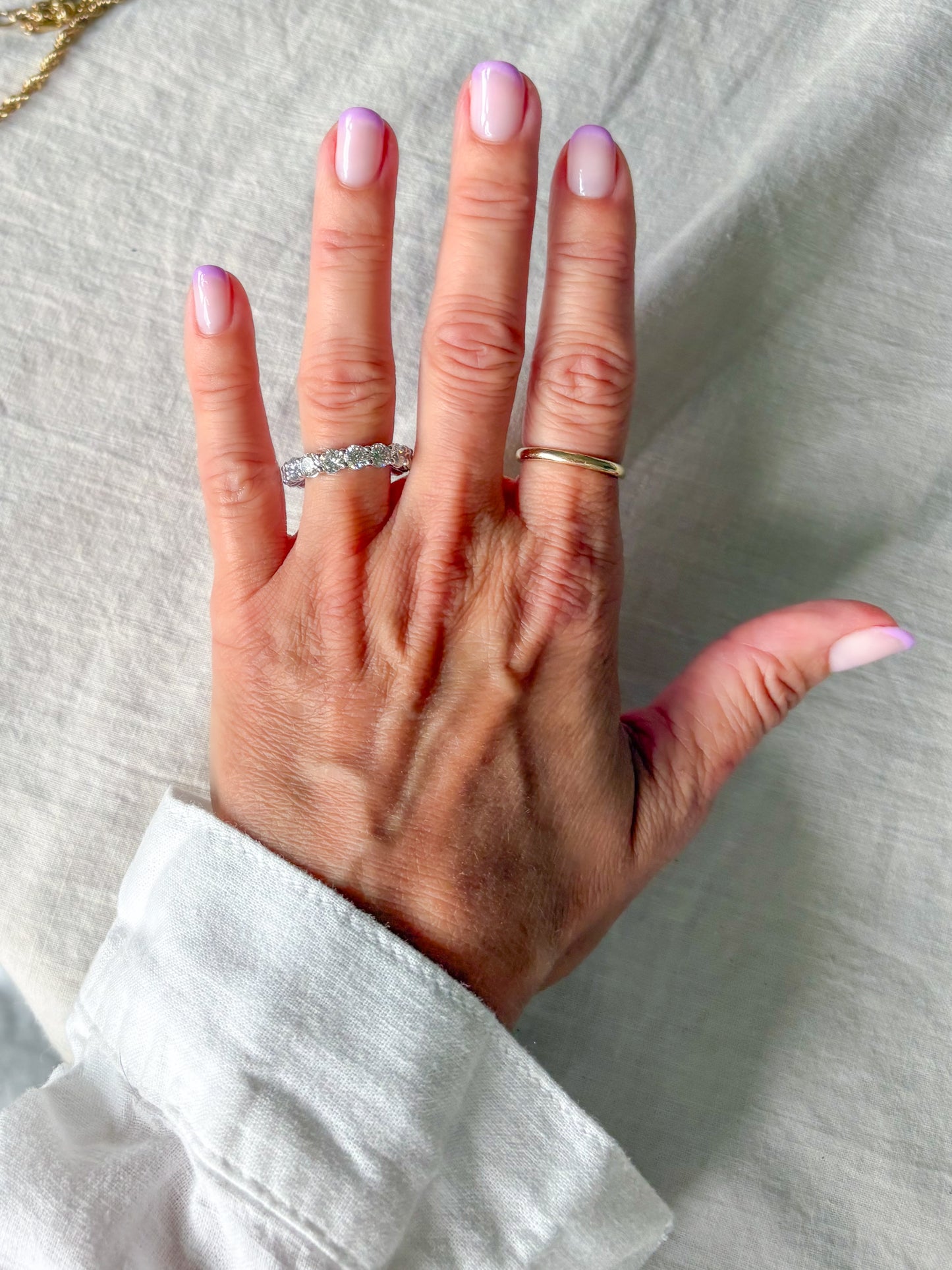 Lab Grown Diamond 14k White Gold Round 4 Carat Eternity Band