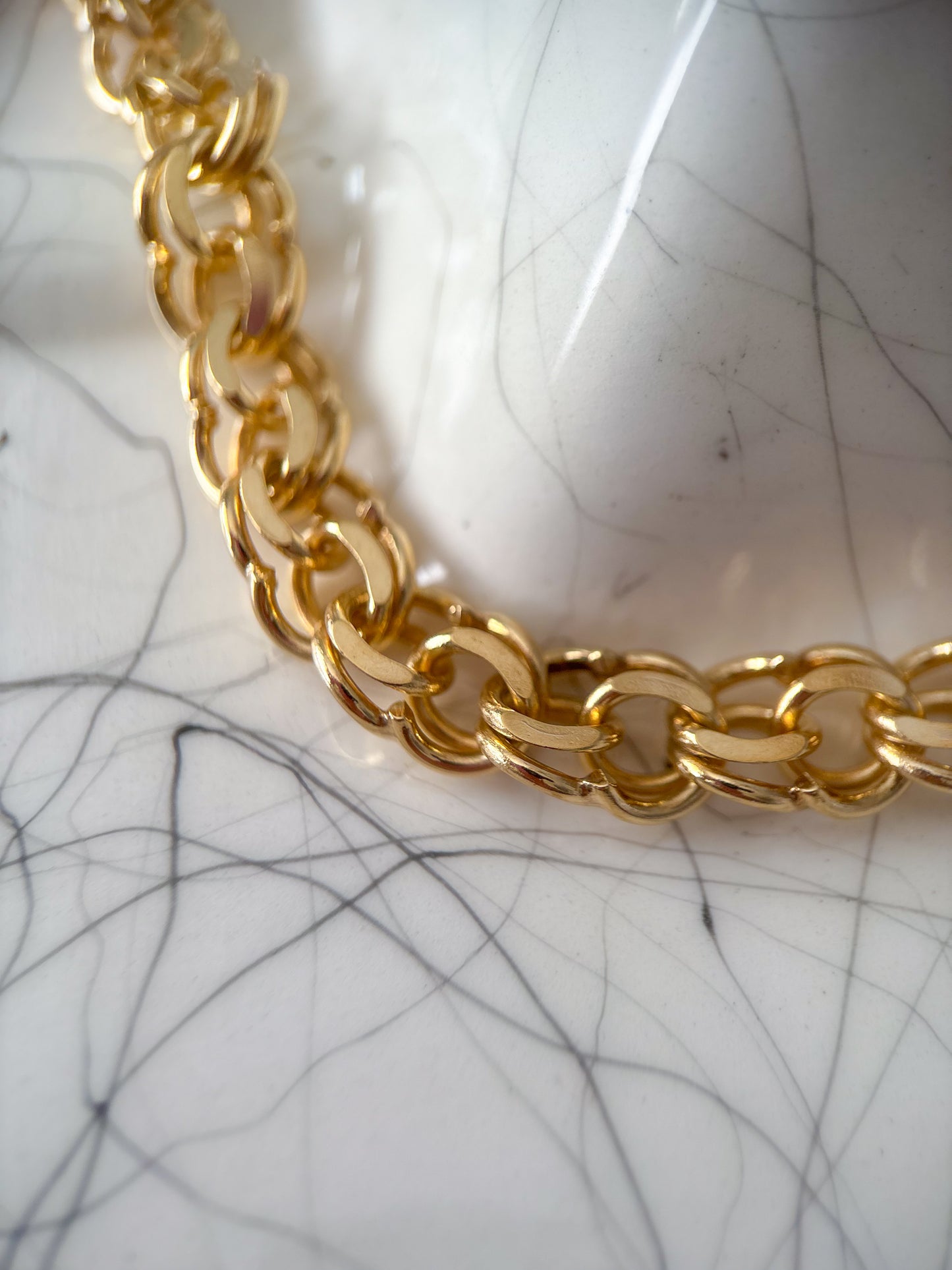 Vintage Round Multi Link 14k Yellow Gold 8.25 Inch Bracelet