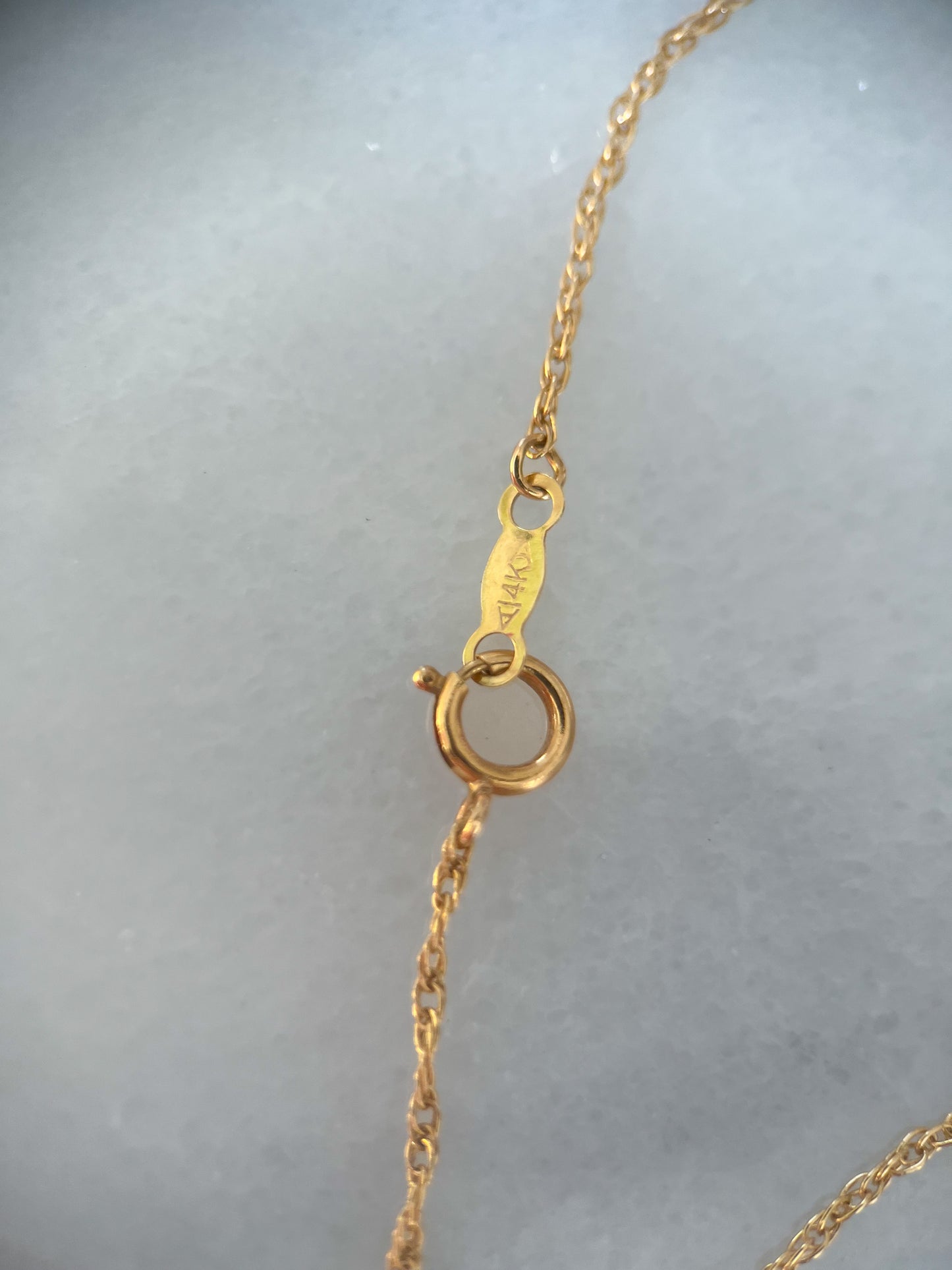 Vintage Onyx Chain 14k Yellow Gold 16 Inch Necklace