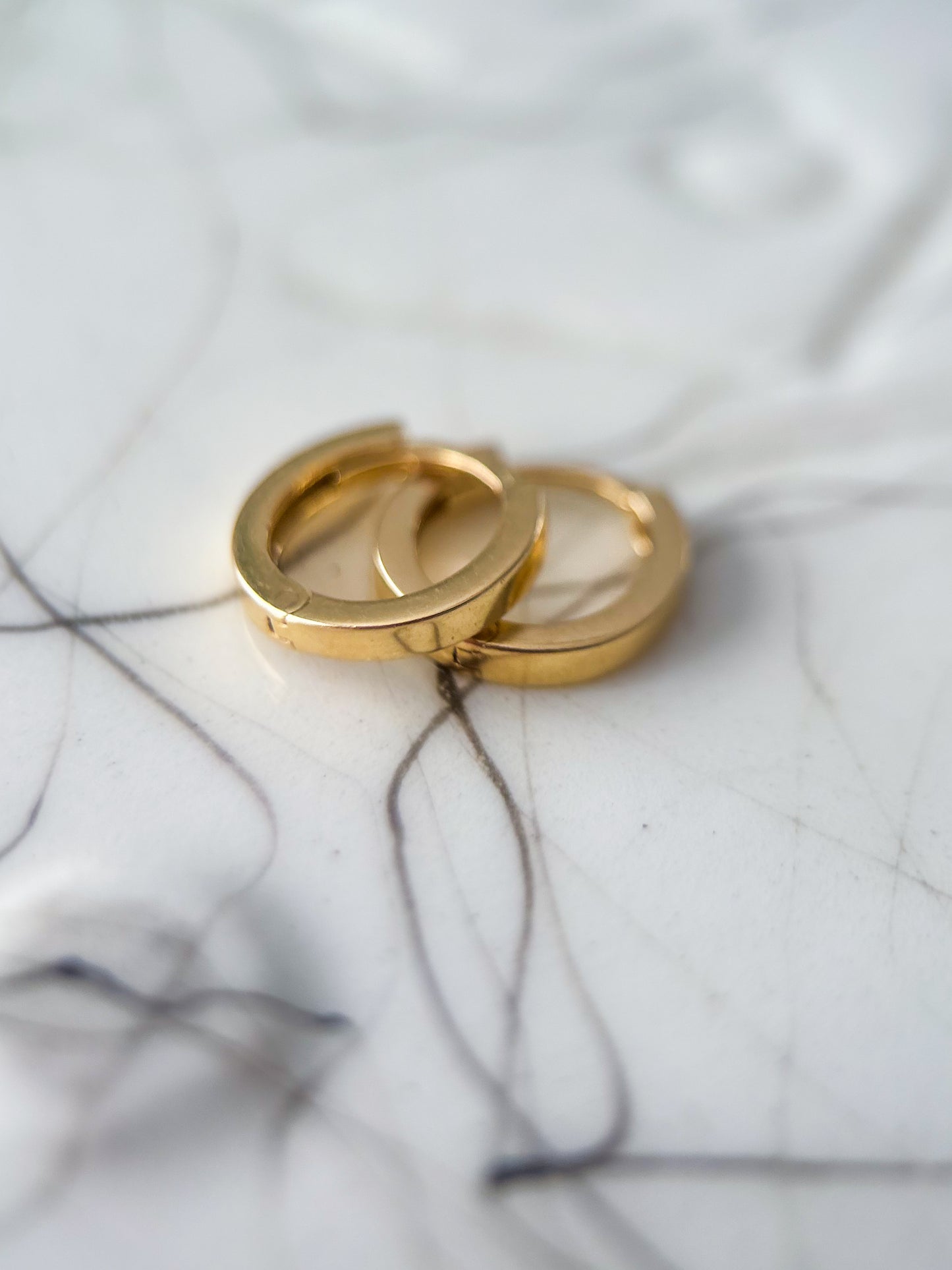 Vintage Medium 14k Yellow Gold Huggies