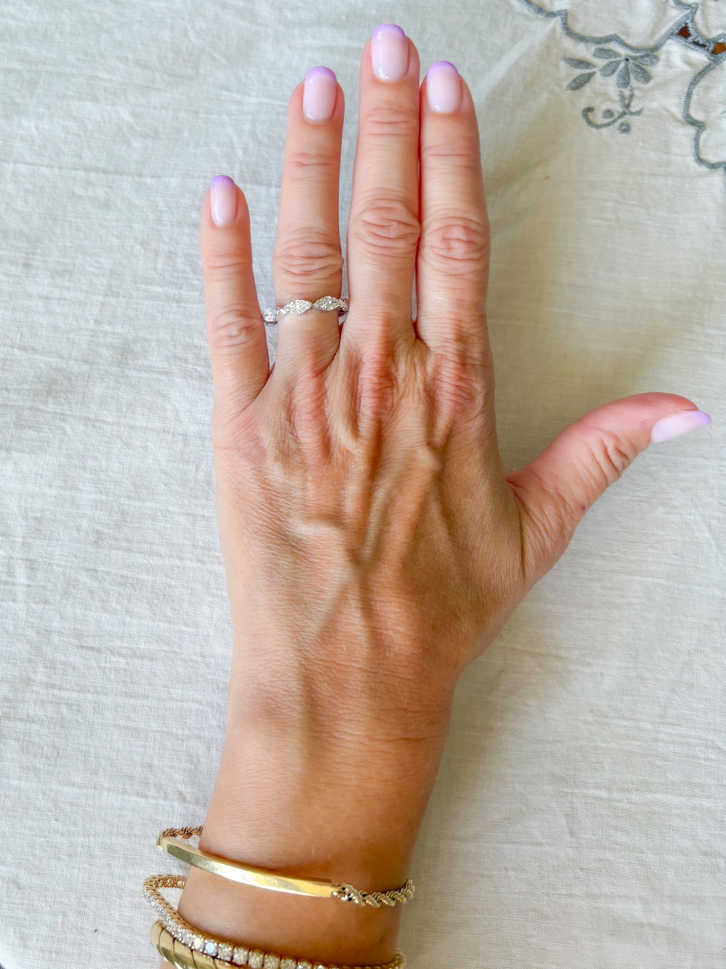 Lab Grown Diamond 14k White Gold Marquise Cut 2 Carat Eternity Band