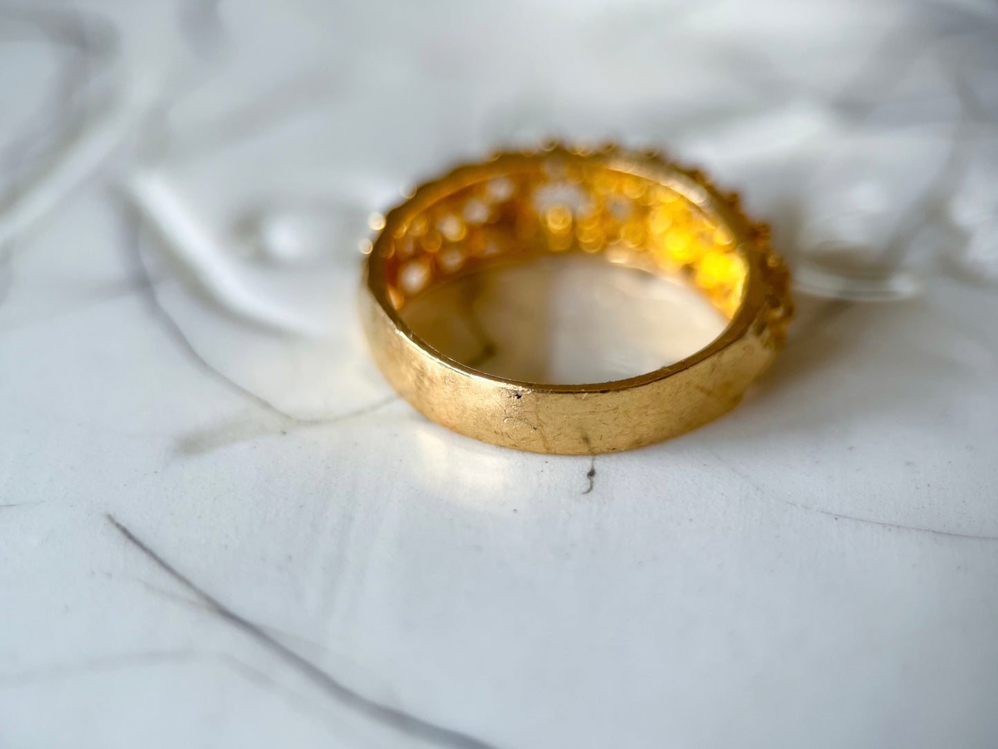 Vintage 14k Yellow Gold Nugget Ring