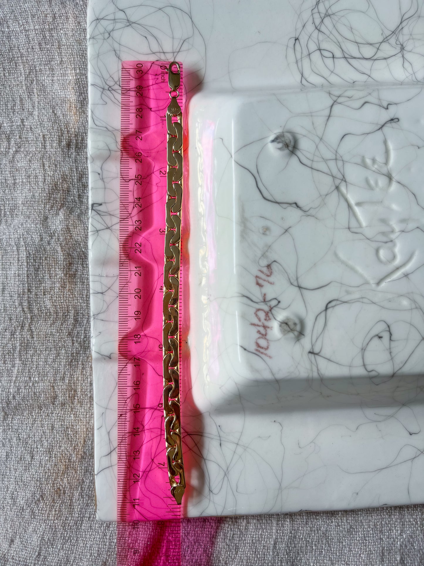 Vintage Solid Cobra Link 14k Yellow Gold 7 Inch Bracelet, circa 1970s