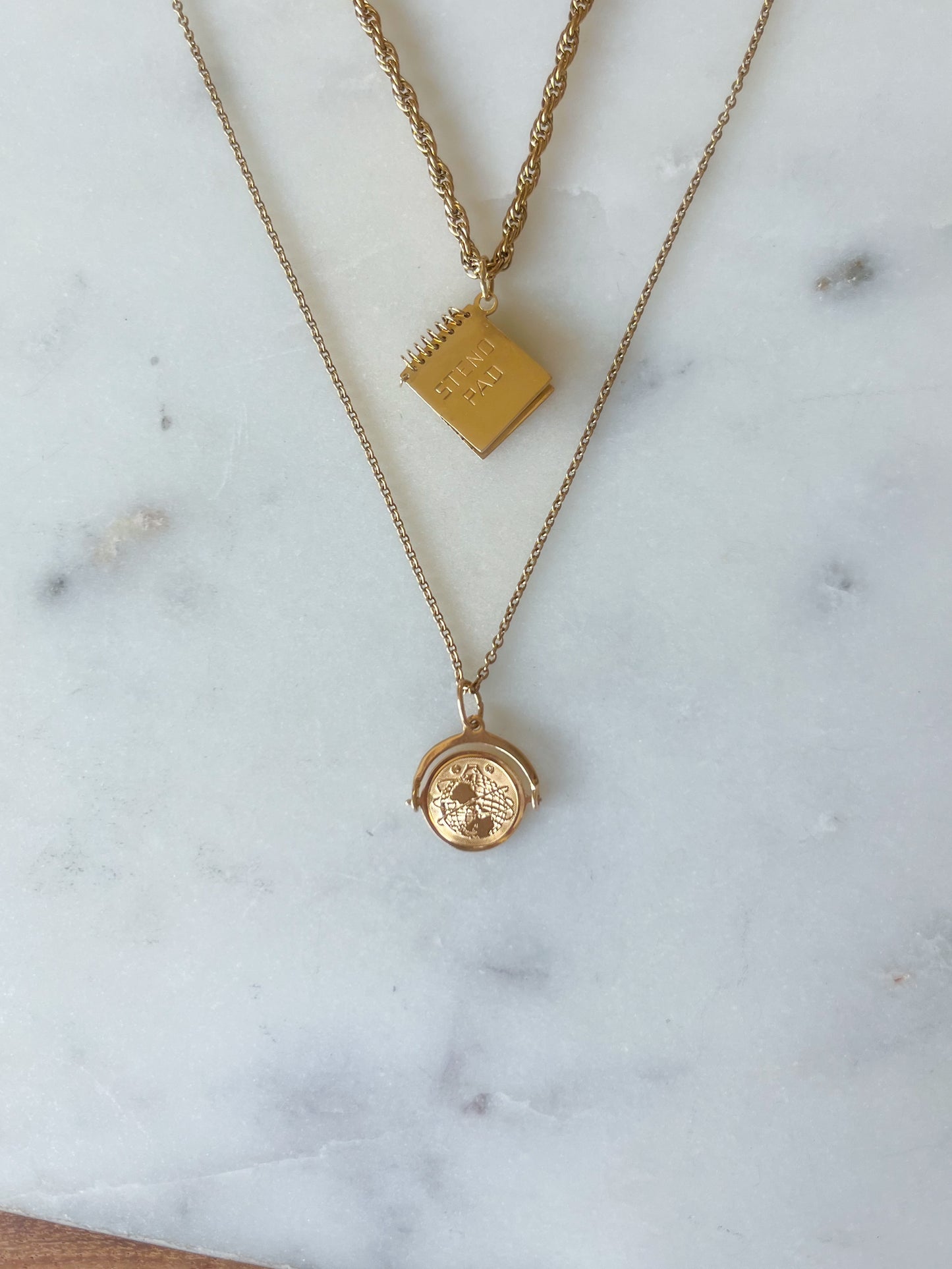 Vintage Steno Pad 14k Yellow Gold Charm