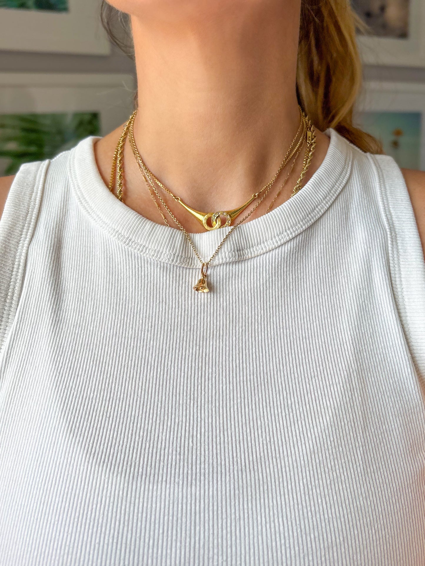 Vintage Bell 14k Yellow Gold Charm