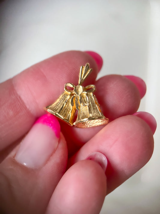 Vintage Bells 14k Yellow Gold Charm