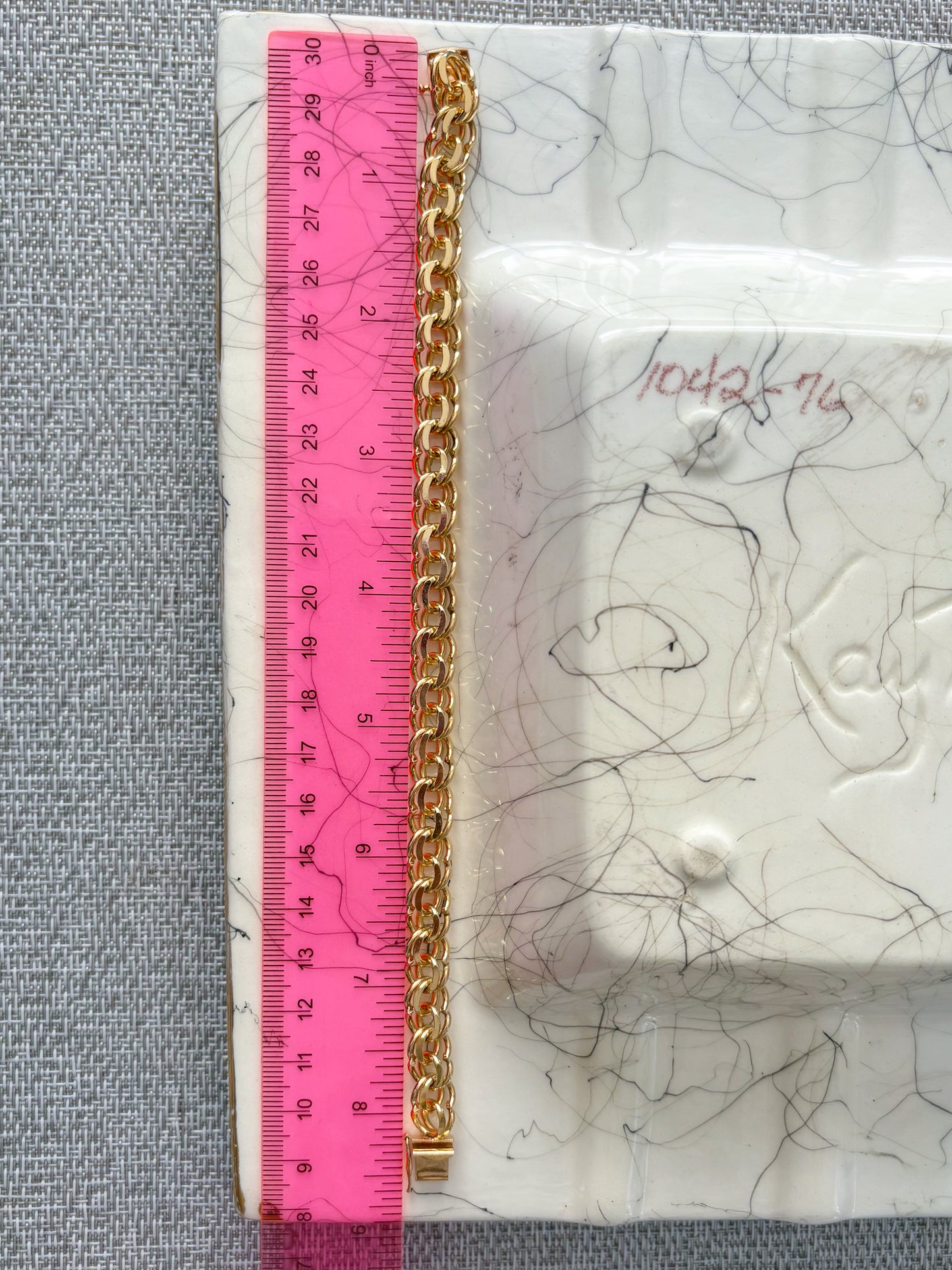 Vintage Round Multi Link 14k Yellow Gold 8.25 Inch Bracelet