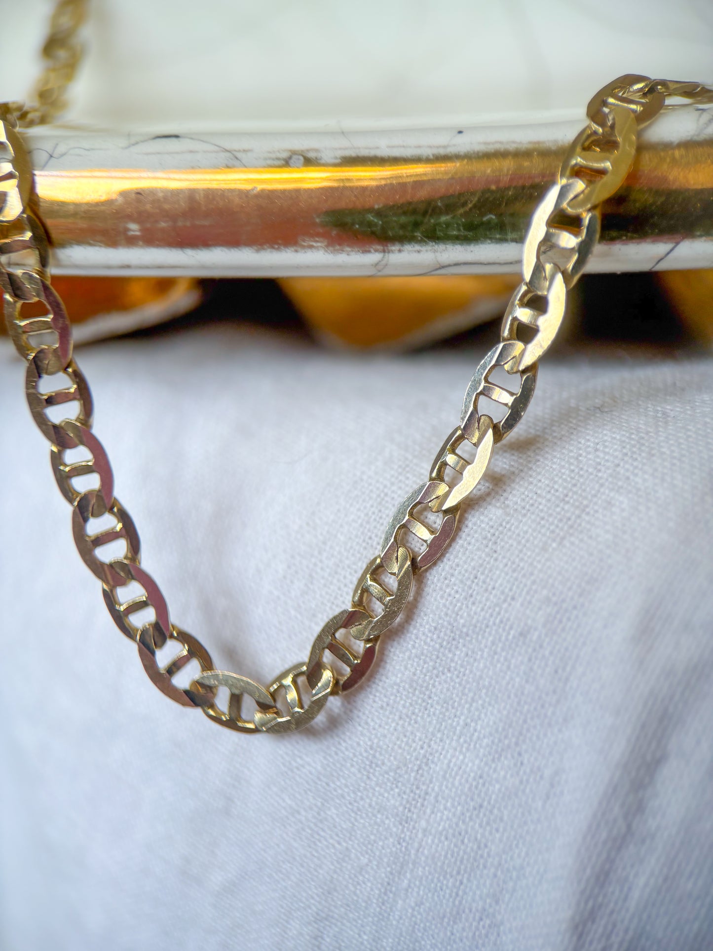 Vintage Mariner 14k Yellow Gold Chain 19 Inch Necklace