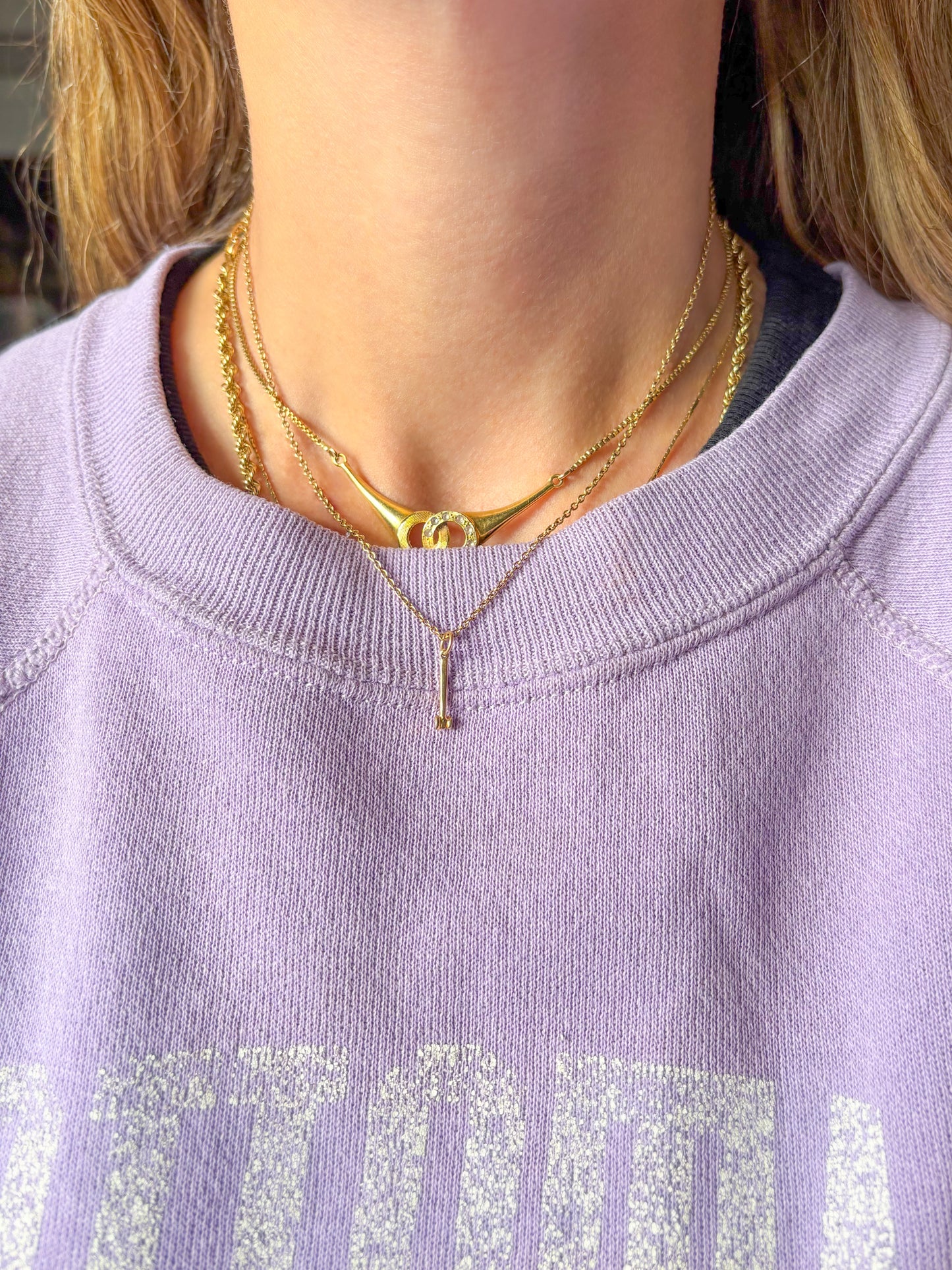 Vintage Mini Gavel 14k Yellow Gold Charm