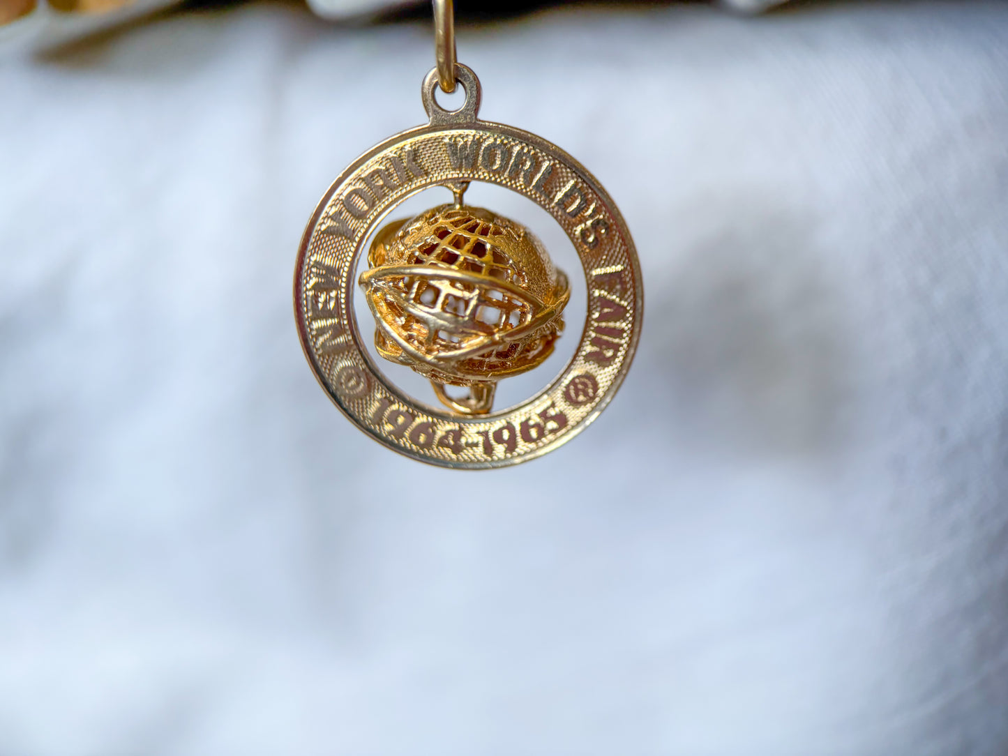 Vintage NYC World Fair 14k Yellow Gold Charm, circa 1960's