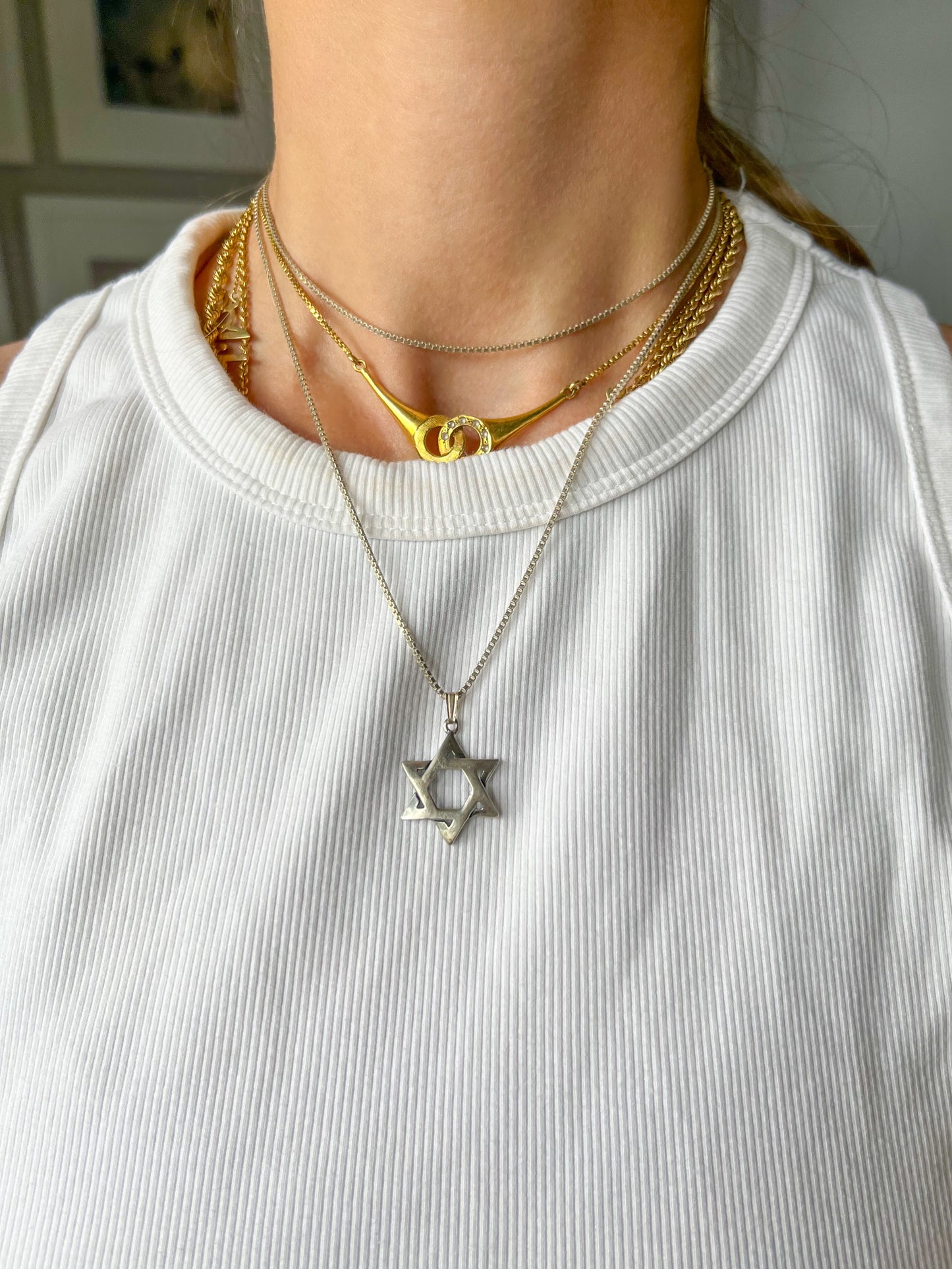 Vintage Star of David Sterling Silver Charm