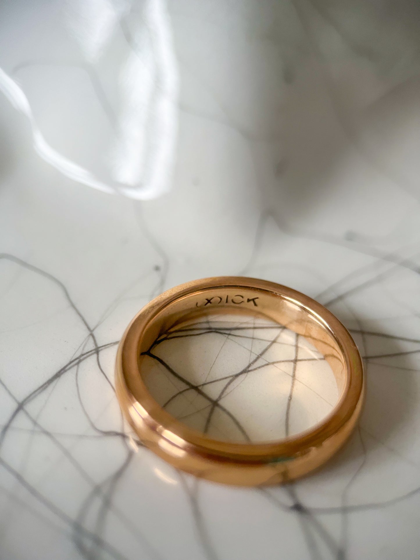 Vintage 10k Donut Yellow Gold Band Ring