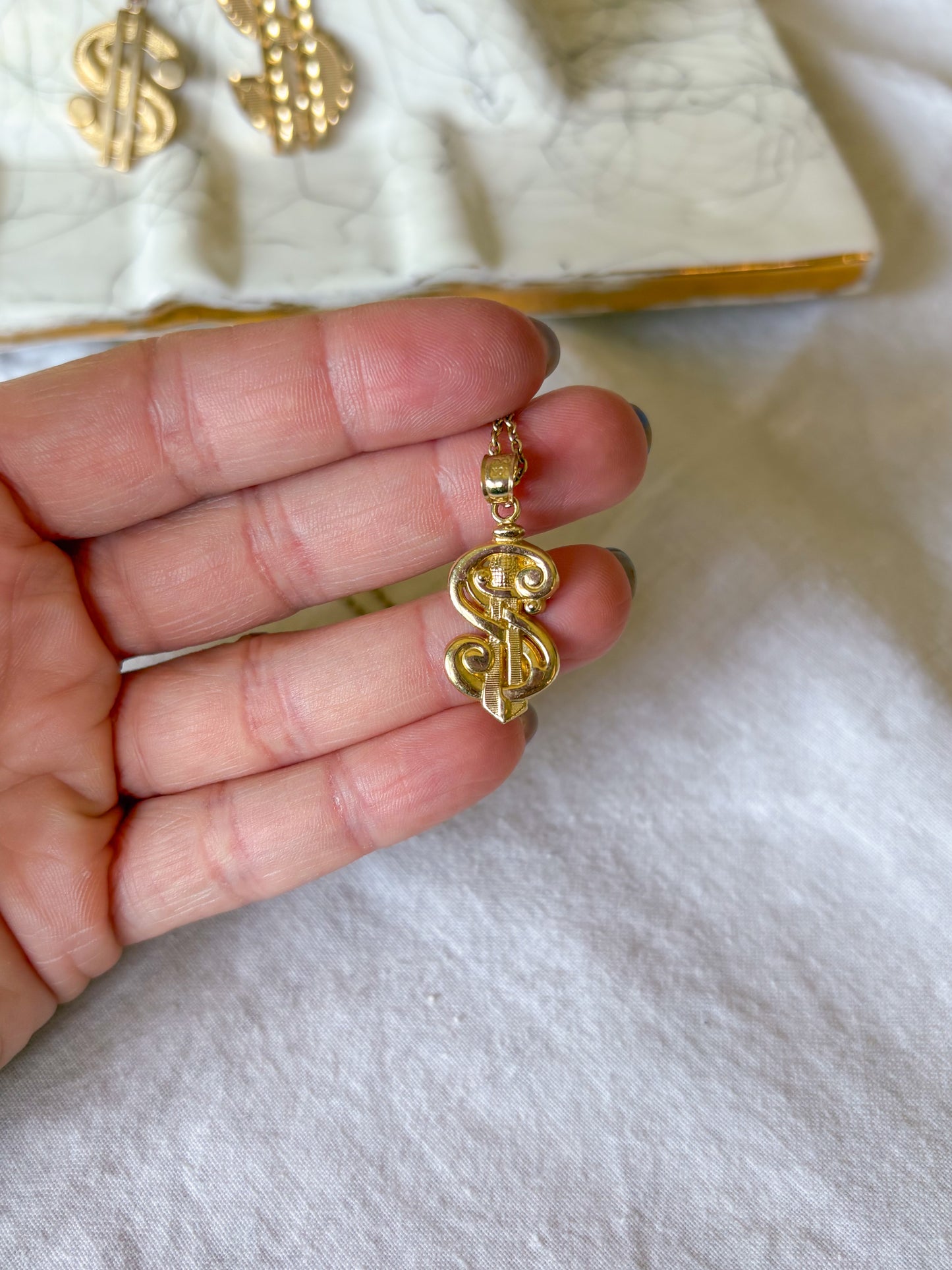 Various Dollar Sign 10k Yellow Gold Charms