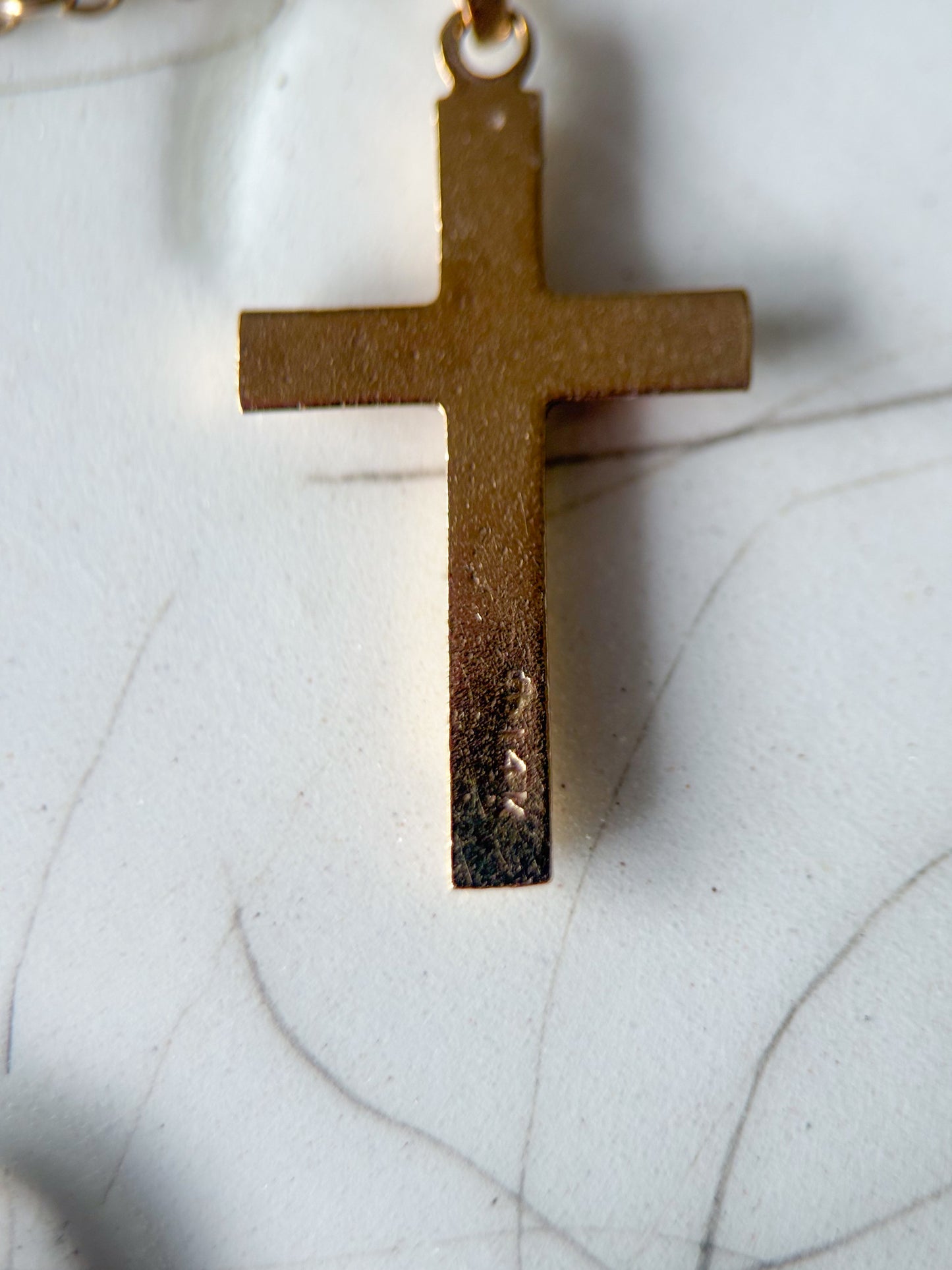 Vintage 14k Yellow Gold Cross Charms