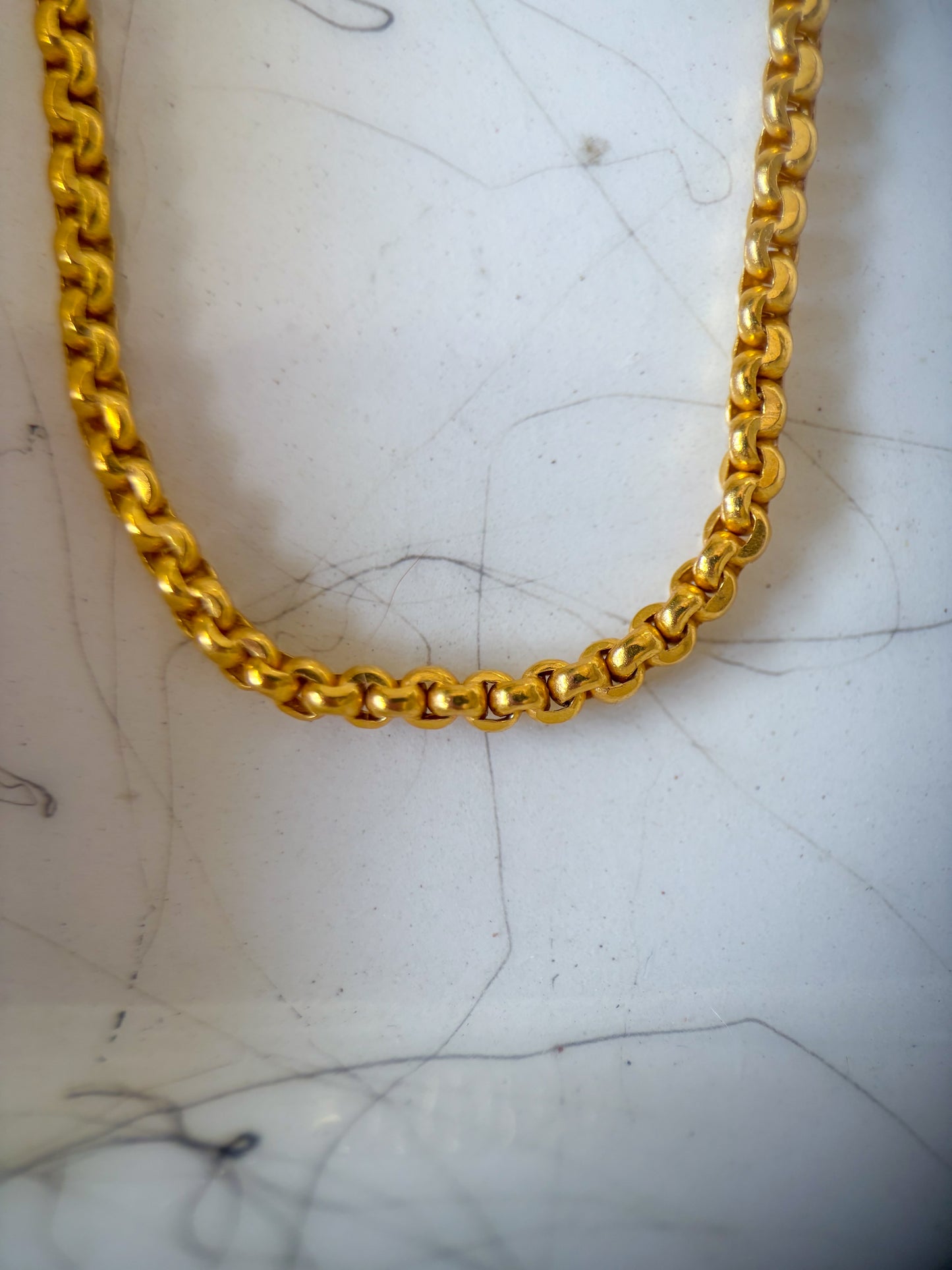 Vintage Rolo 22k Yellow Gold Chain 18.5 Inch Necklace